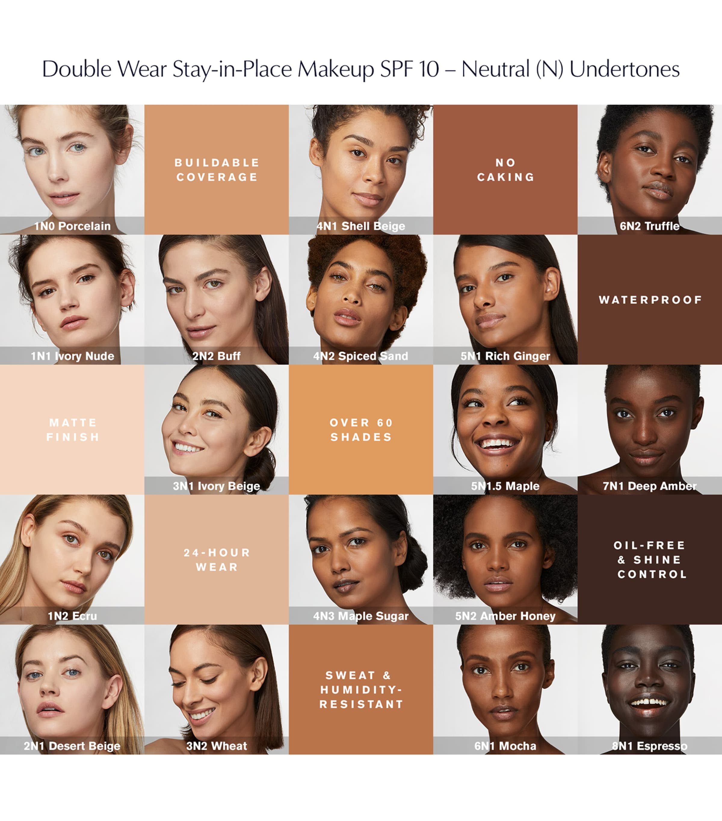 Double Wear Stay-In-Place Makeup SPF 10 5C1 RICH CHESTNUT Image 4