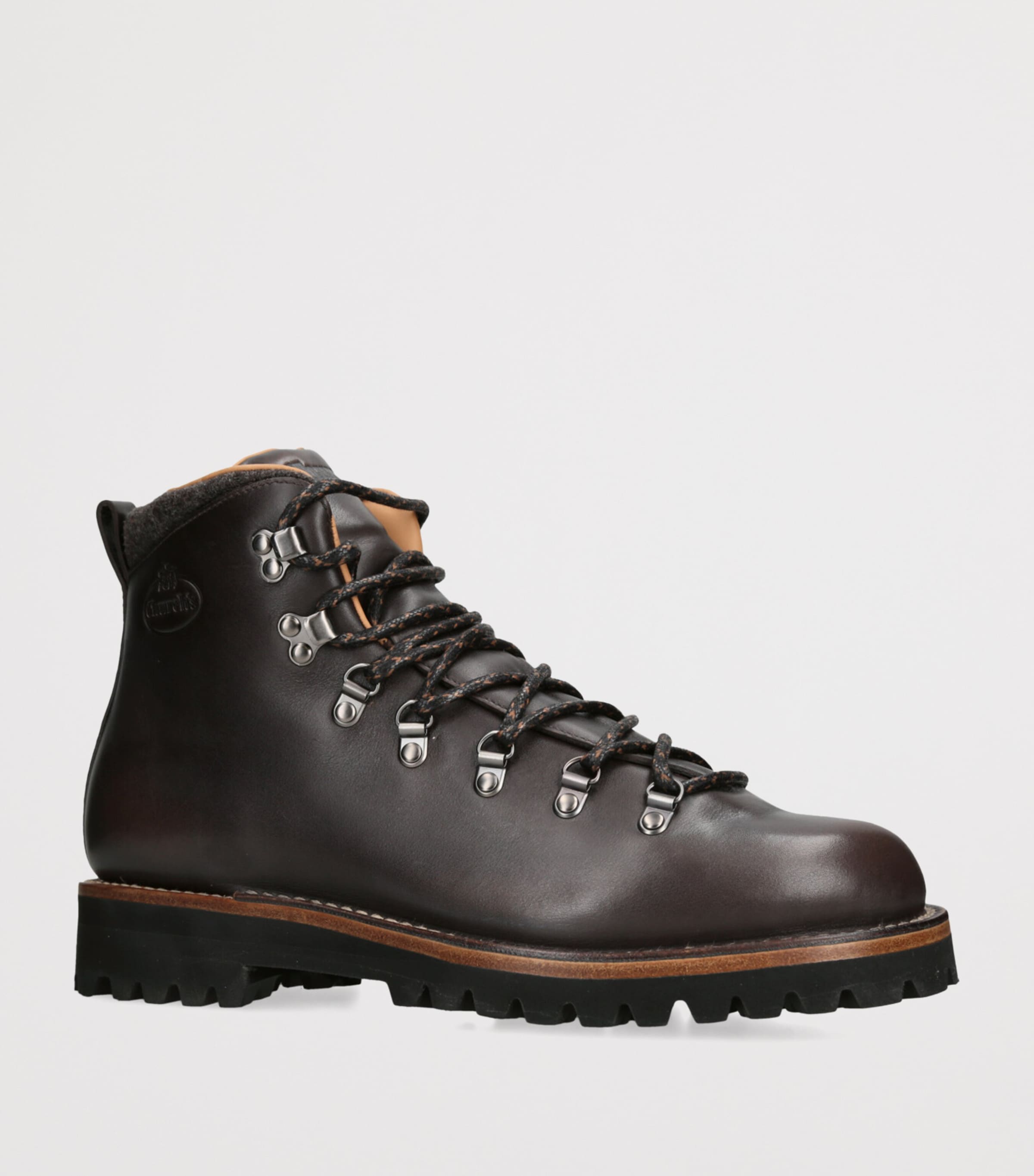 Leather Poulton Hiker Boots DARK BROWN Image 3