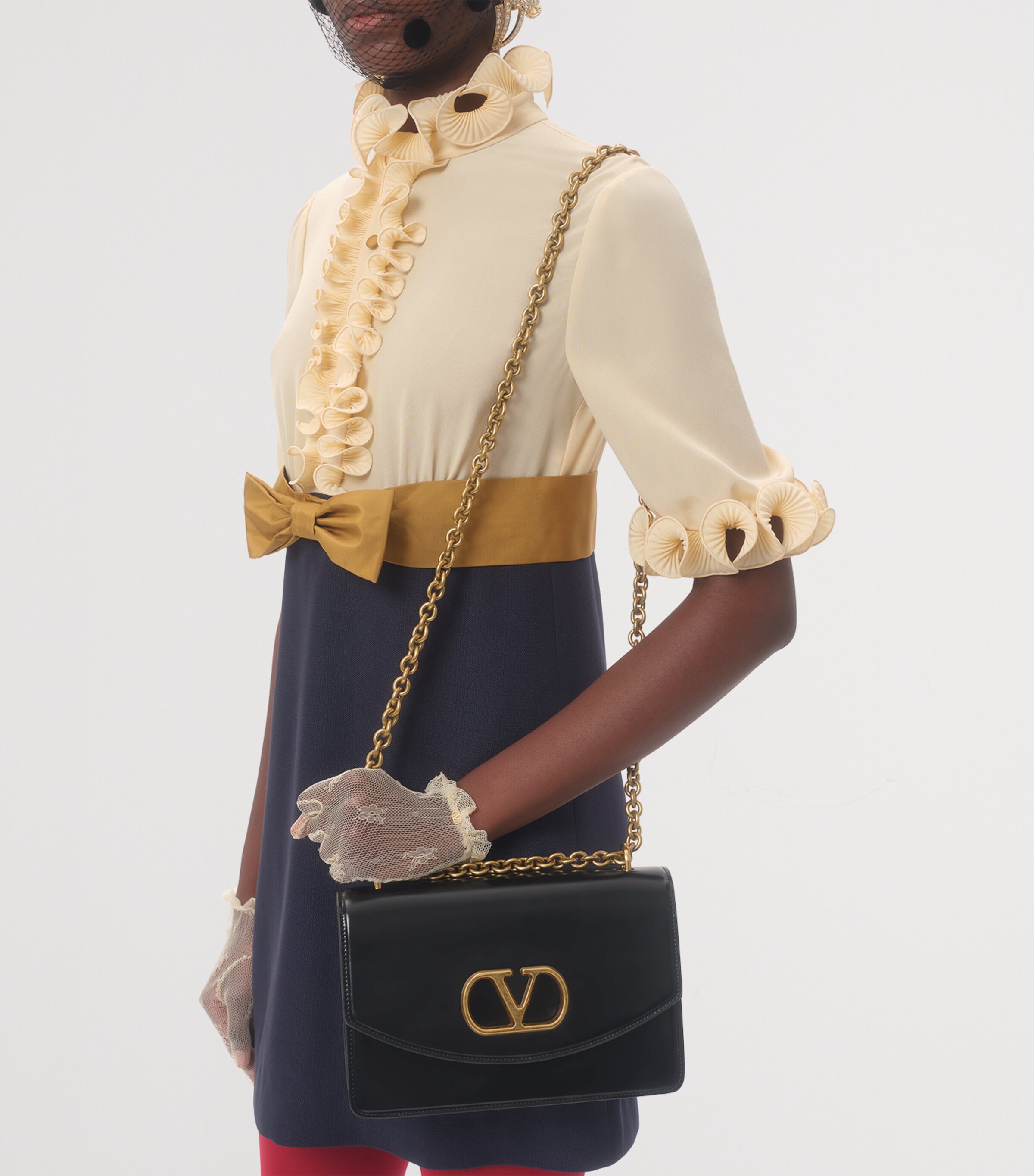 VALENTINO Silk Ruffle-Detail Mini Dress | Harrods HK