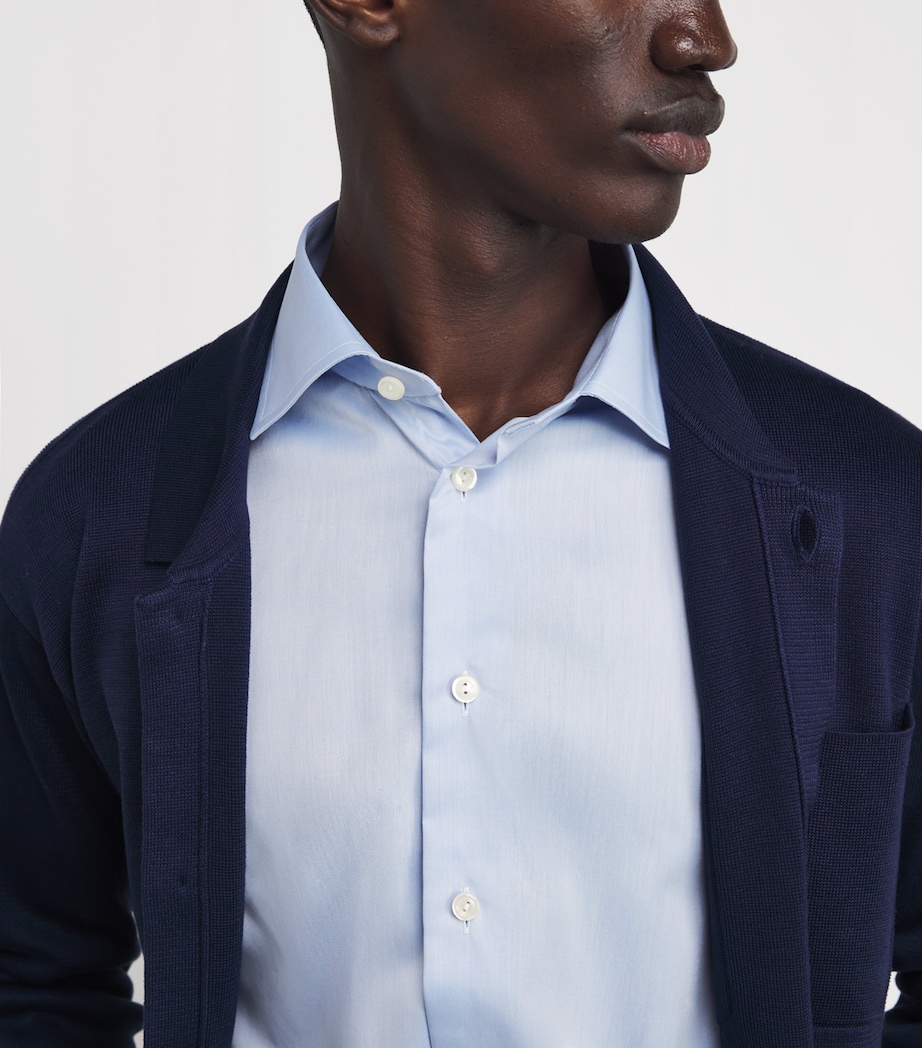 Signature Twill Contemporary Fit Shirt BLUE Image 6