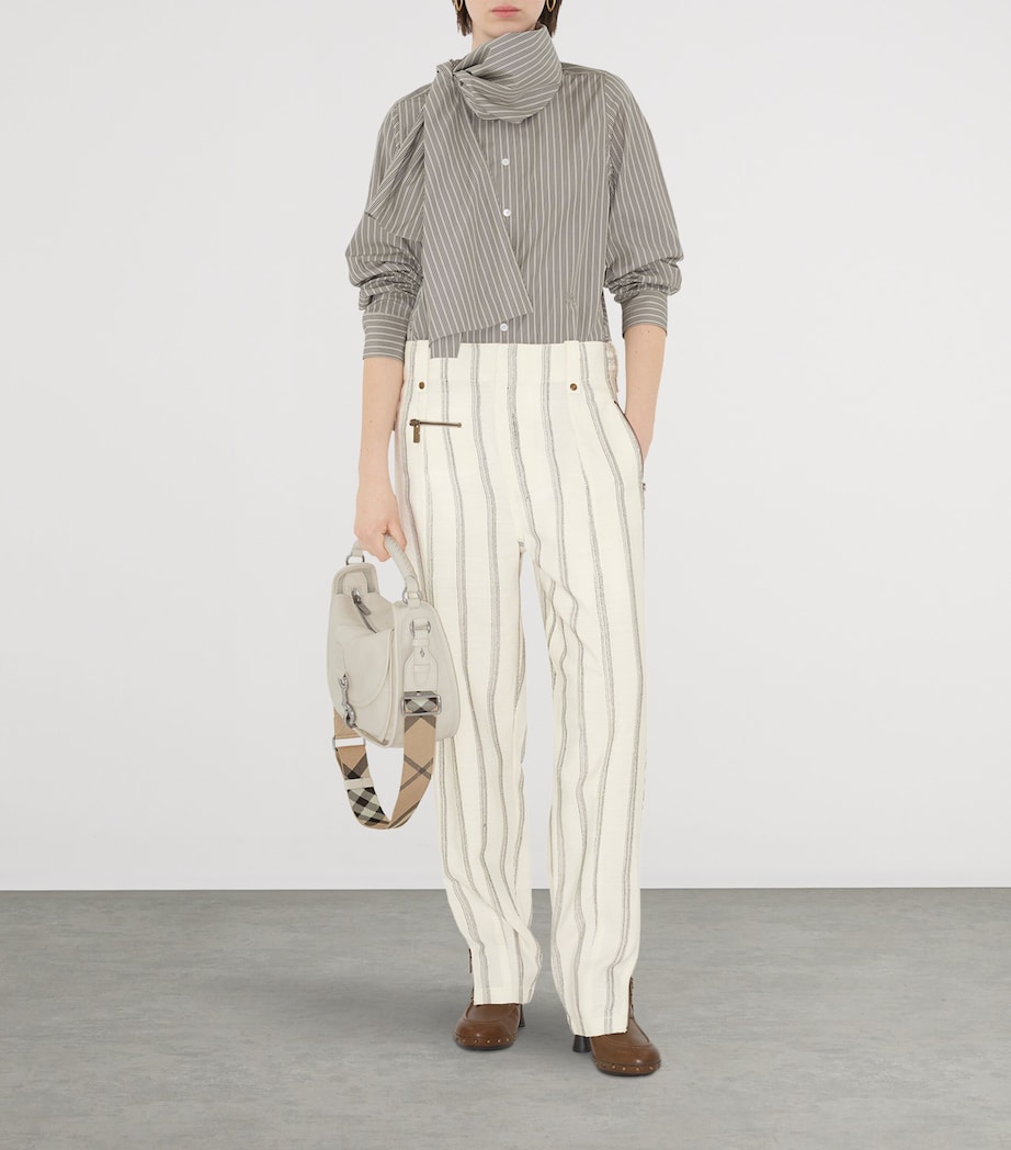 Cotton Scarf Shirt PALMA IP STRIPE Image 2