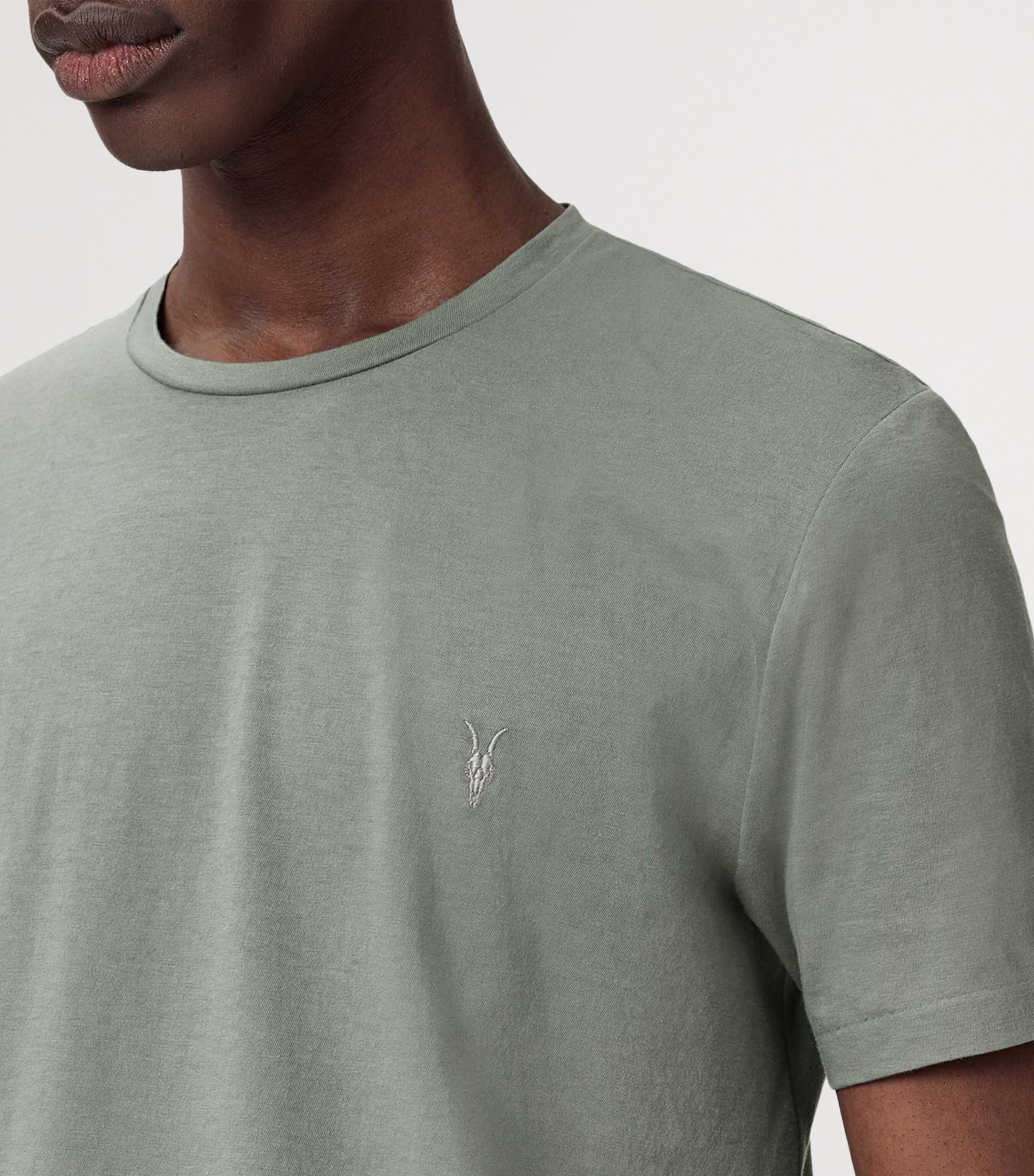 AllSaints Mens Organic Cotton Tonic T-Shirt Spring Green Image 5