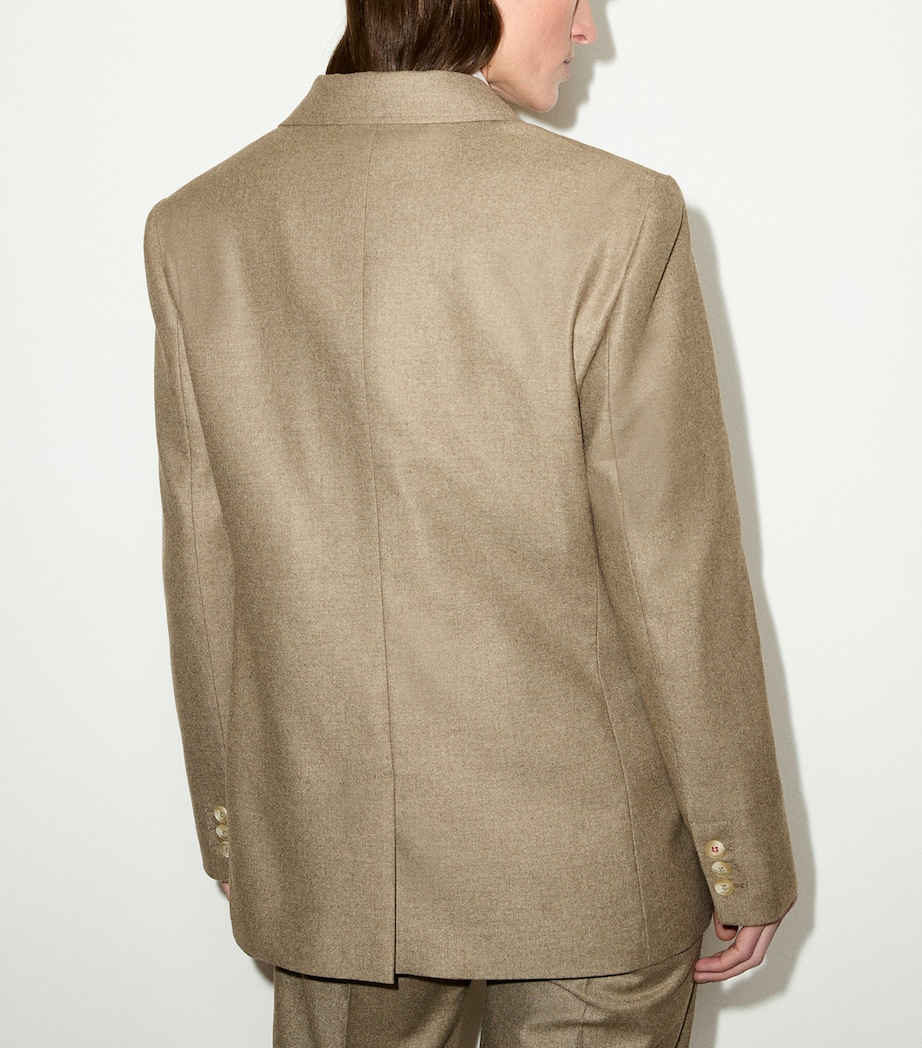 MAX&Co. Womens Virgin Wool-Blend Blazer Melange Grey Image 3