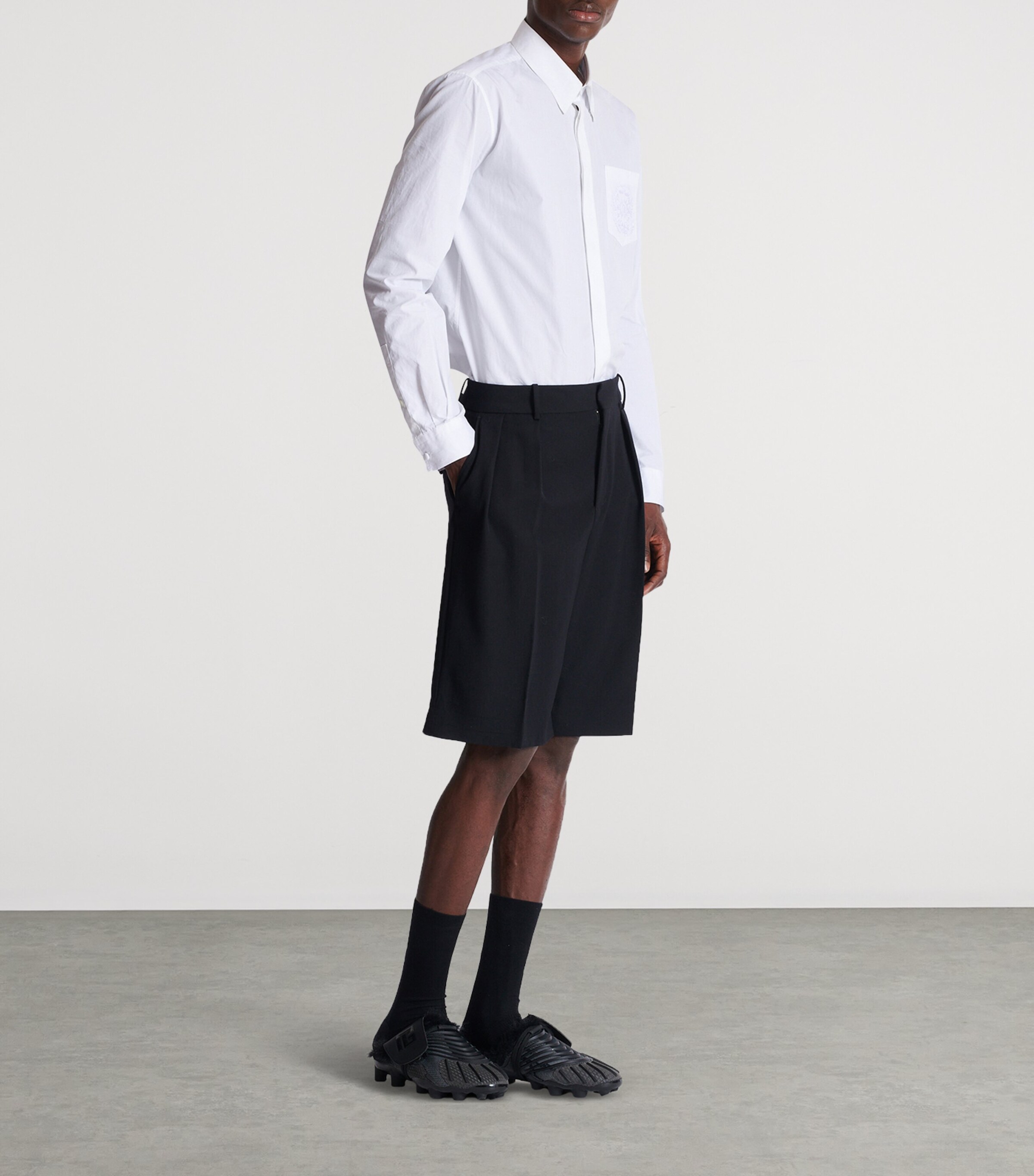 Wool Bermuda Tailored Shorts 0PA NOIR Image 5