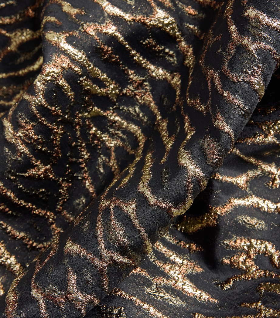 Metallic Leopard Jacquard Maxi Dress 01X ANTIQUE BRONZE Image 5