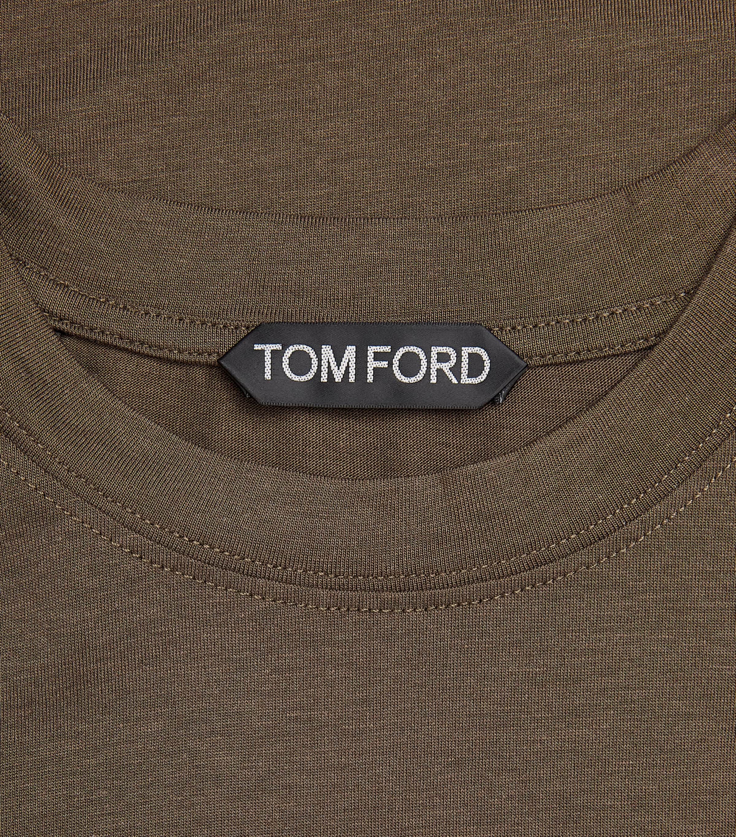 TOM FORD Mens Lyocell-Cotton T-Shirt Gav Image 6