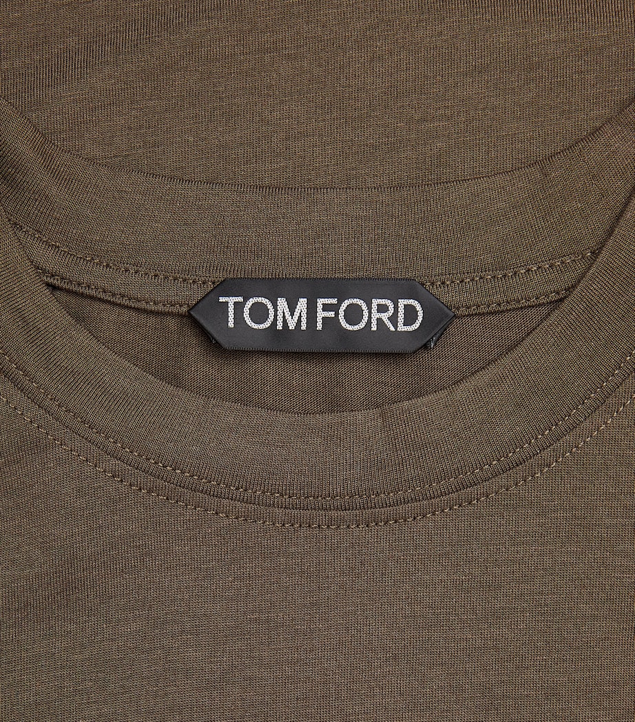 TOM FORD Mens Lyocell-Cotton T-Shirt Gav Image 6