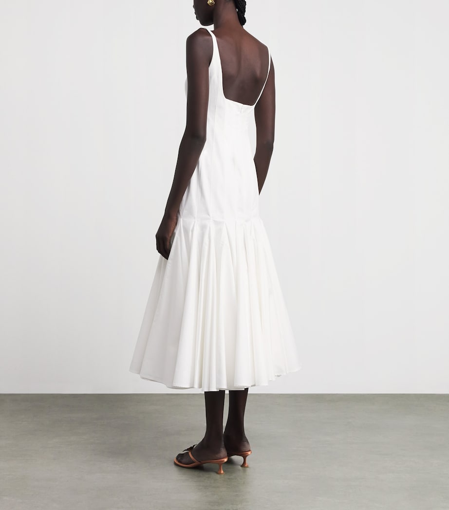 Jacquemus Womens Cotton Agave Midi Dress White Image 4