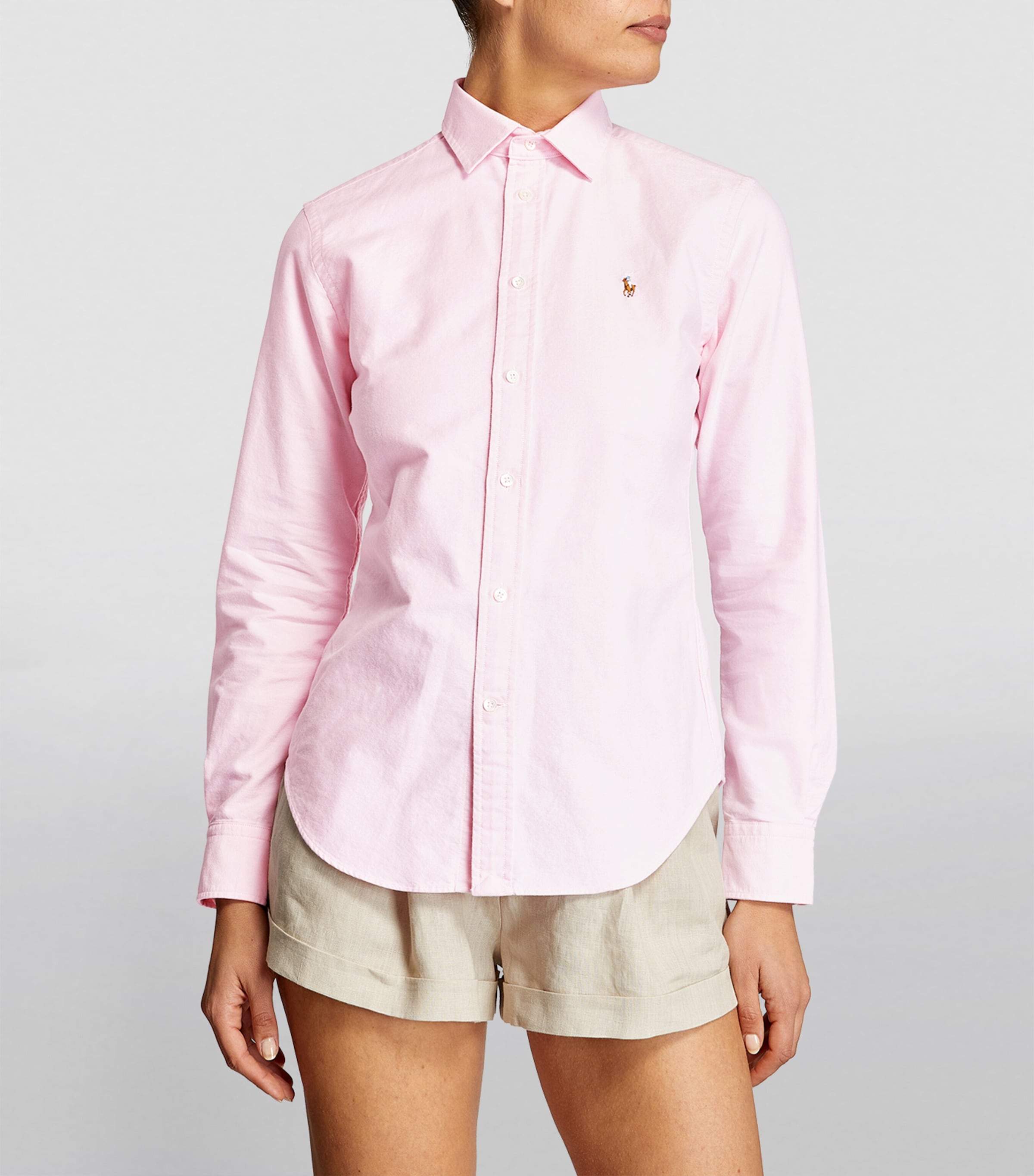 Cotton Oxford Shirt BATH PINK Image 3