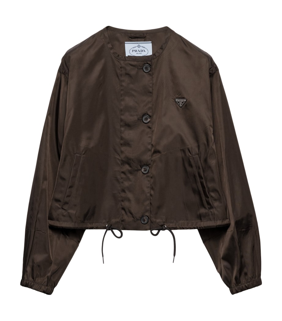 Prada Womens Re-Nylon Triangle Jacket Brown Image 1