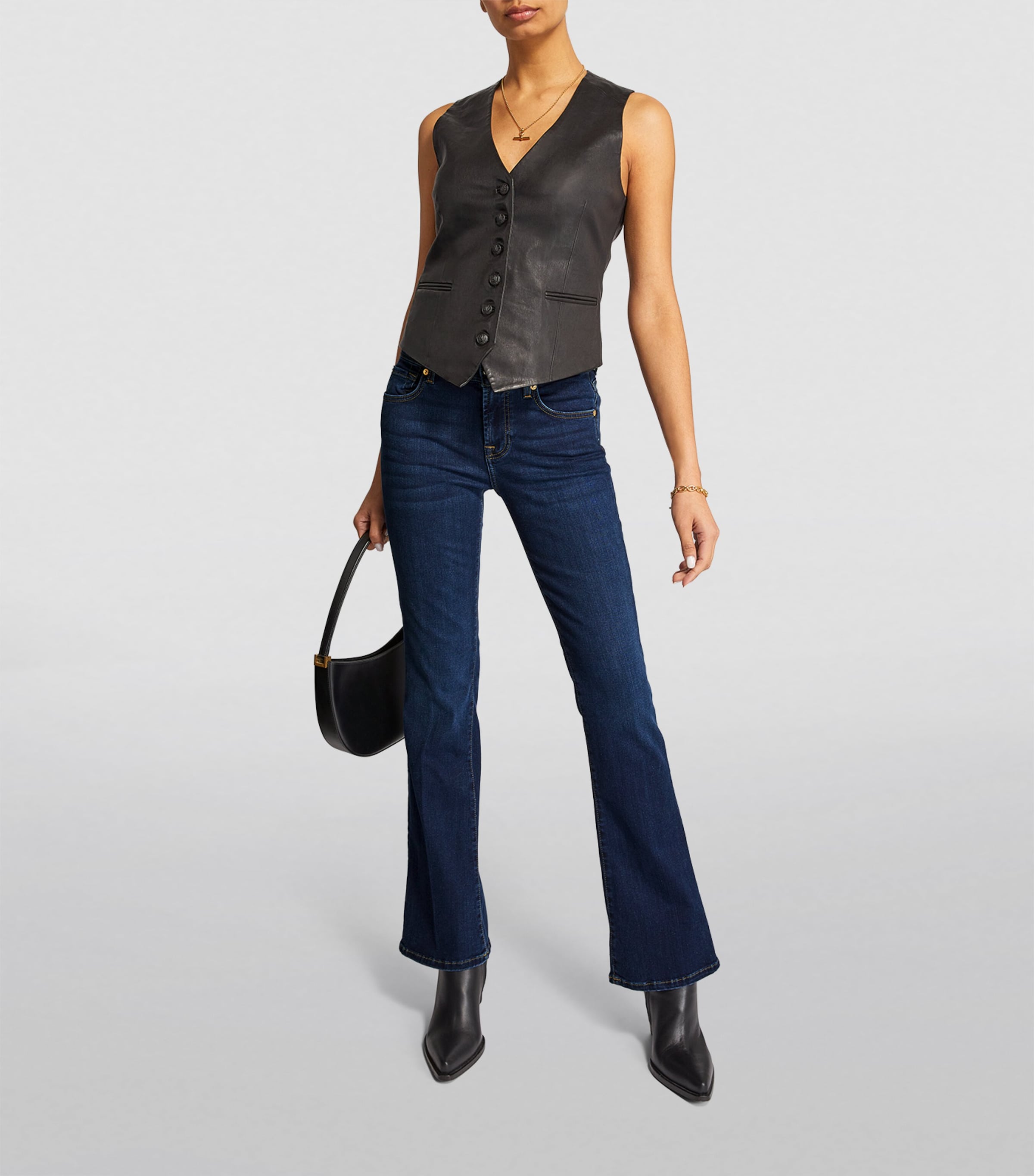 B(Air) Mid-Rise Bootcut Jeans RINSED INDIGO Image 2