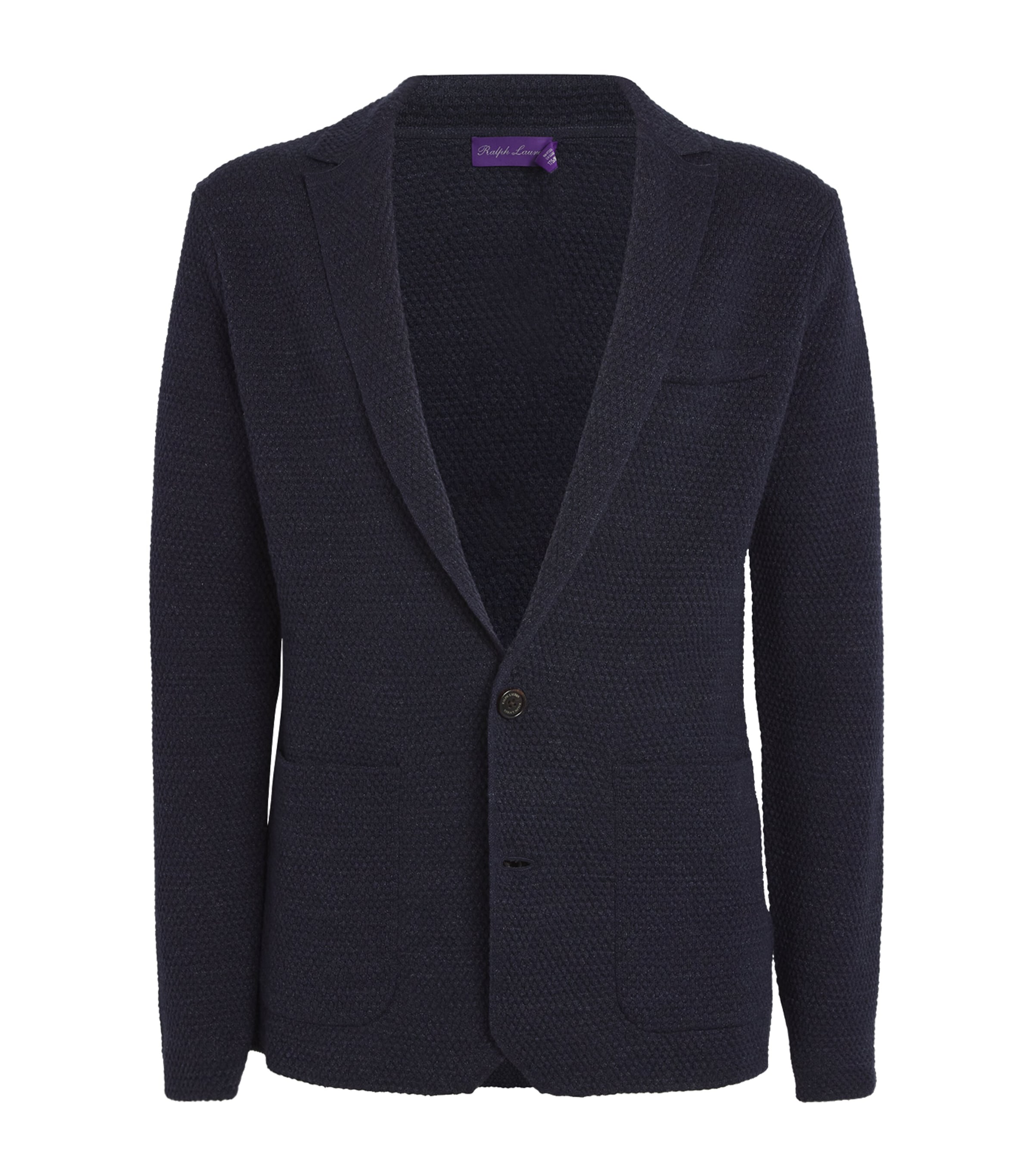 Ralph Lauren Purple Label Linen-blend Cardigan In Navy