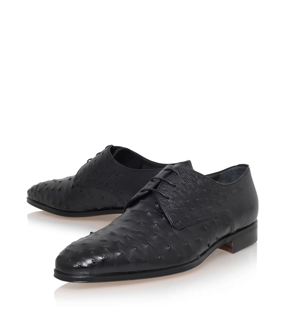 Ostrich Derby Shoes BLACK Image 4