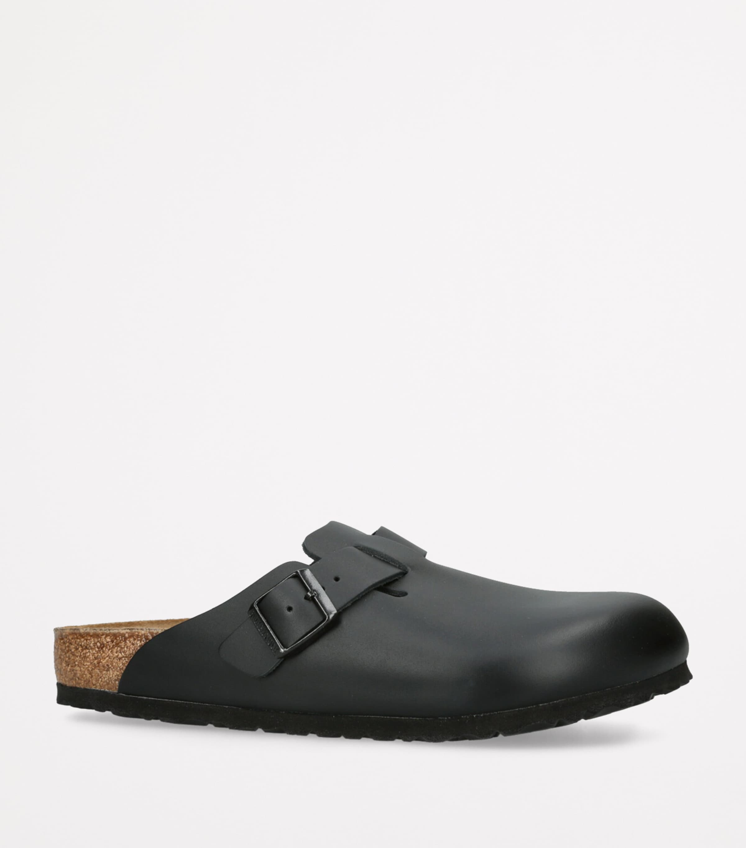 Birkenstock Leather Boston Clogs Black Image 3