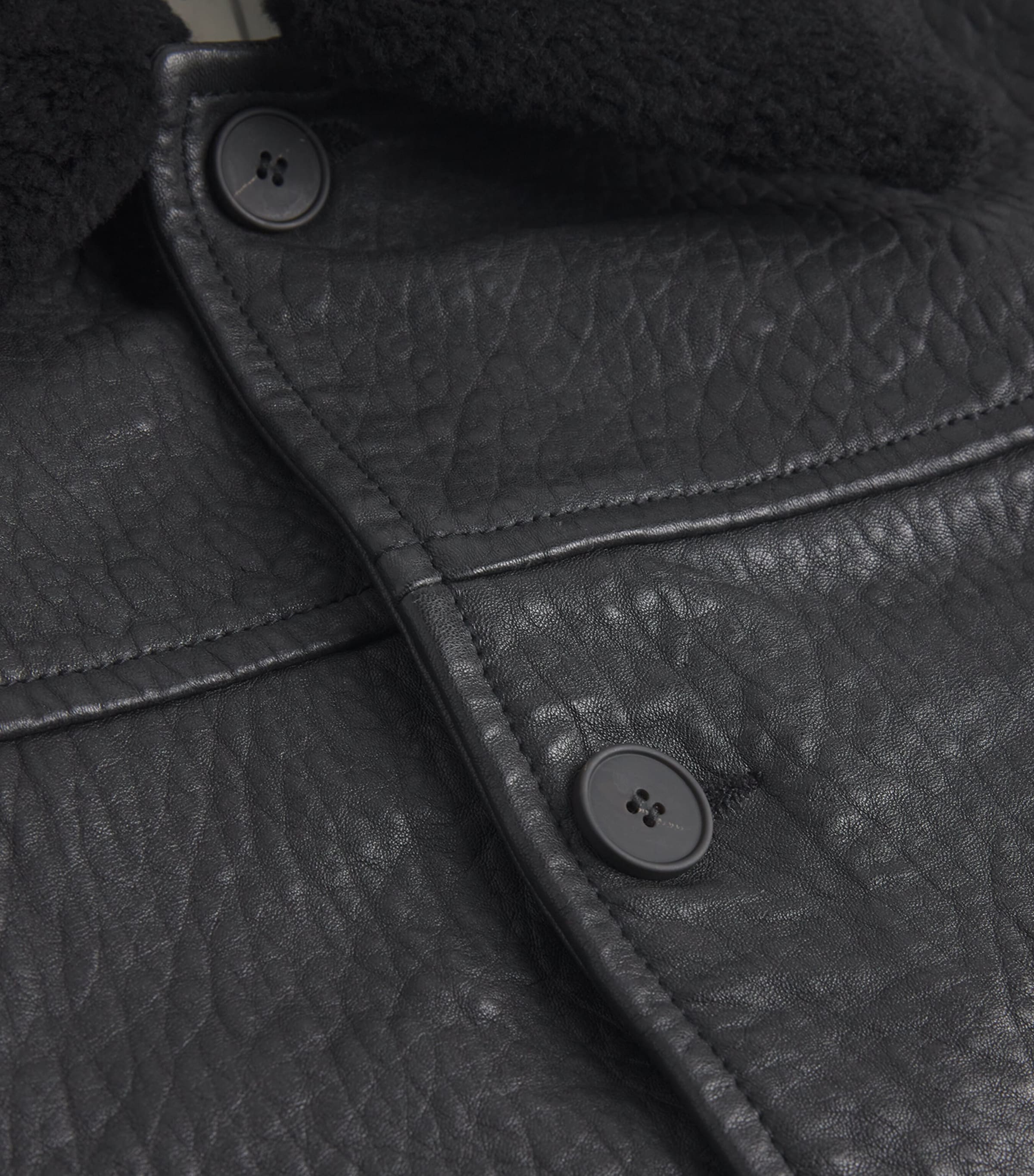 Del Leather Jacket BLACK Image 5