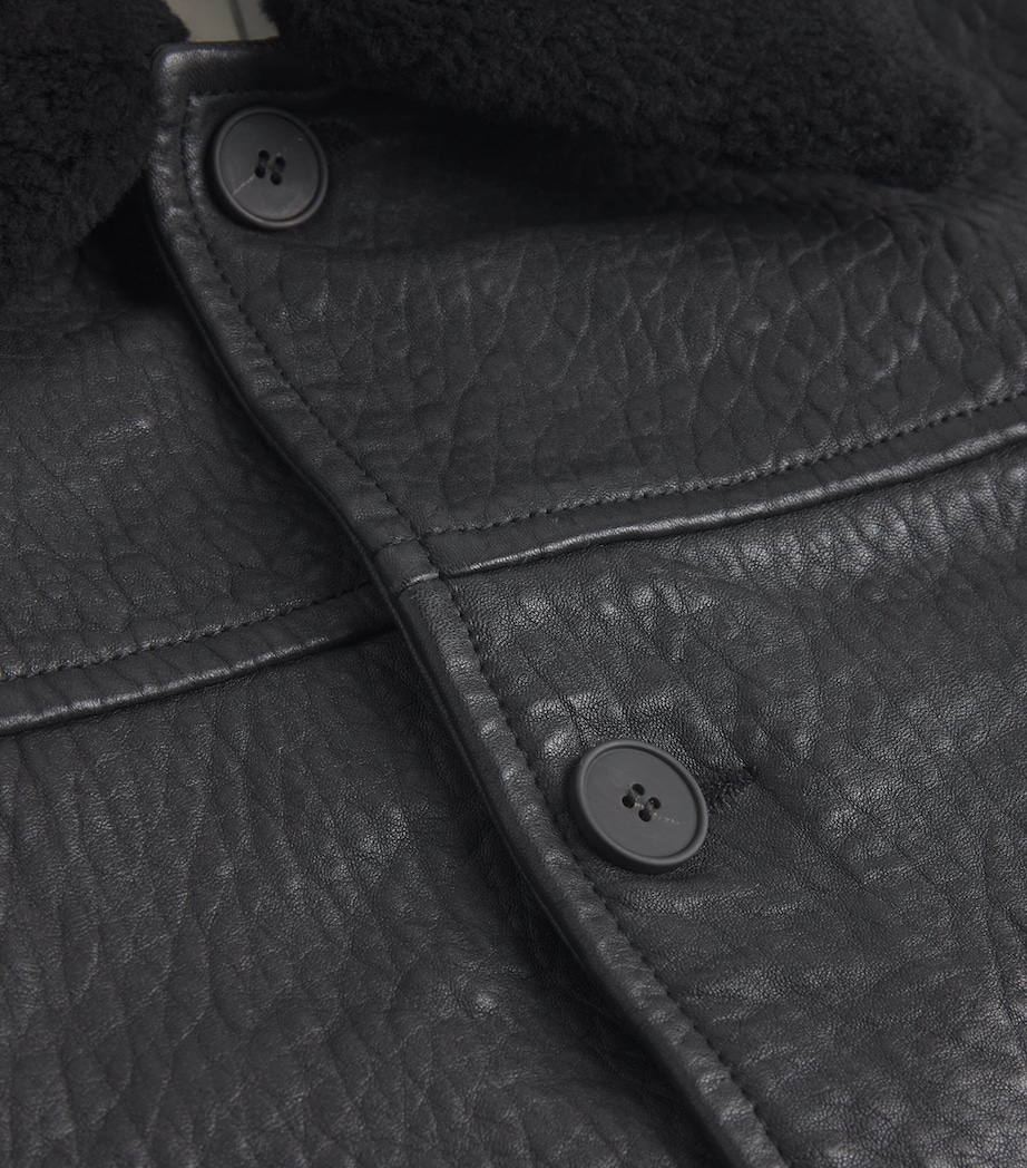 Del Leather Jacket BLACK Image 5