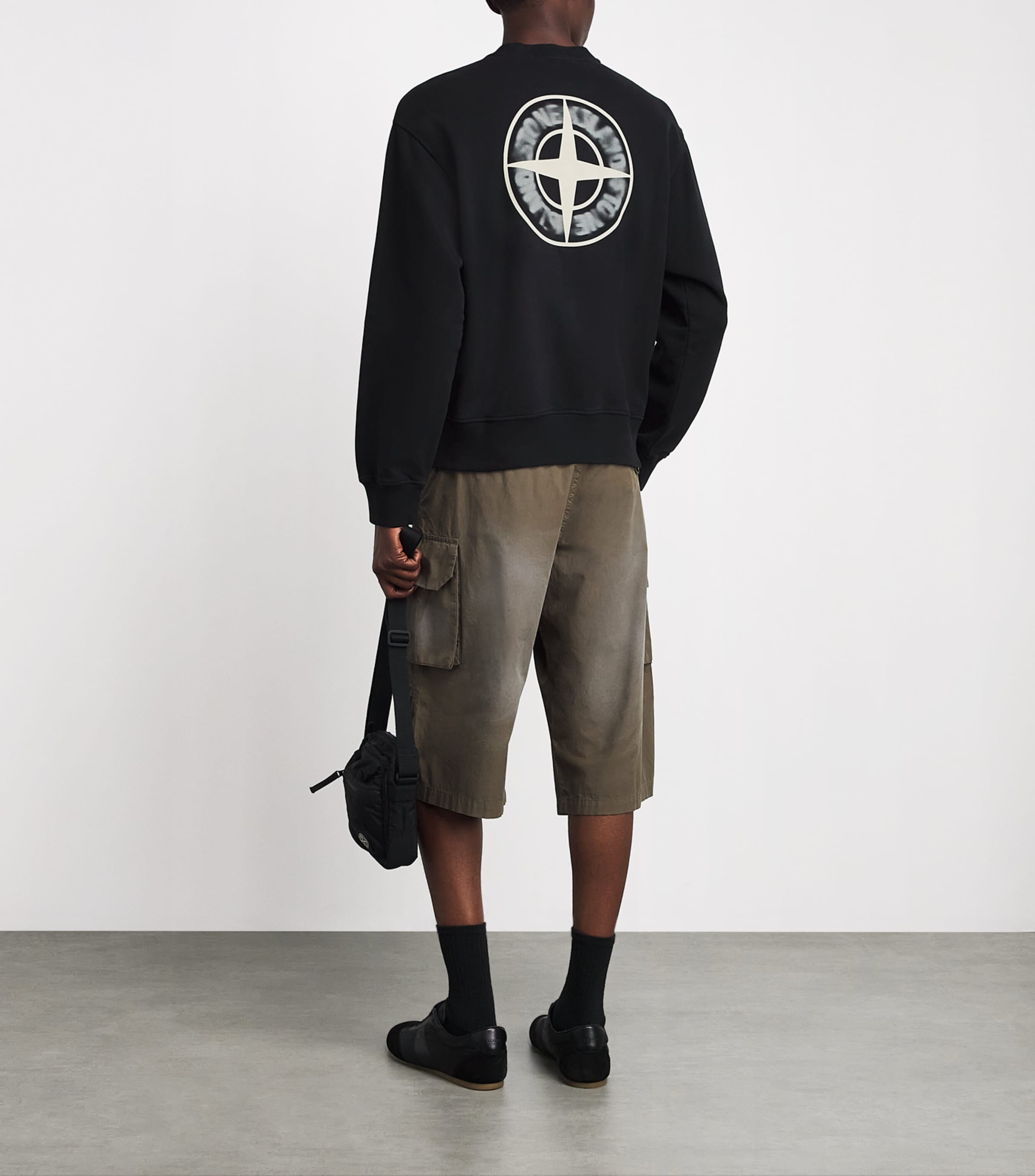 Stone Island Mens Oversized Desert Print Sweatshirt Image 2