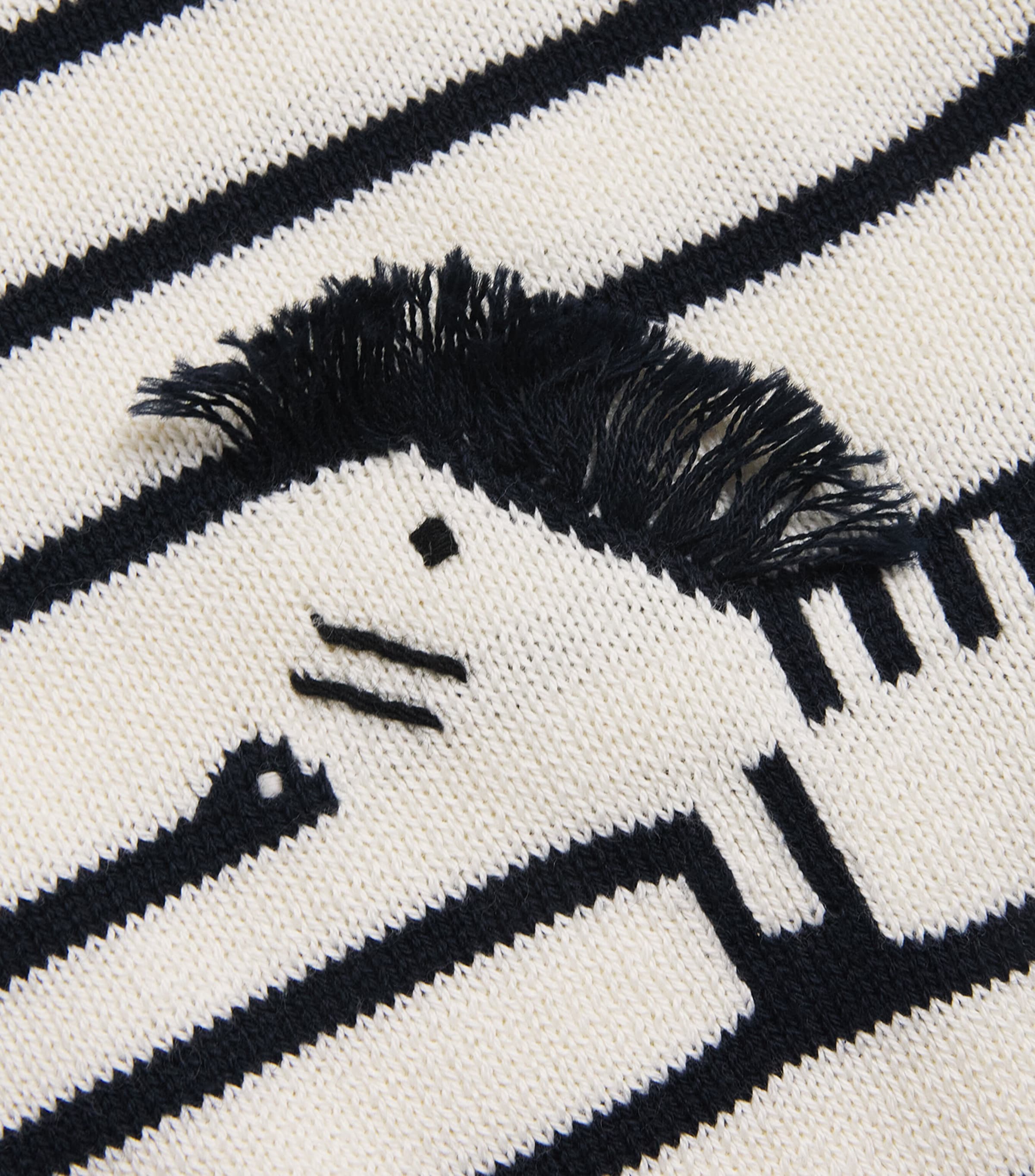 Il Gufo Organic Cotton Stripe Sweater (2-6 Years) Milk/blue Image 3