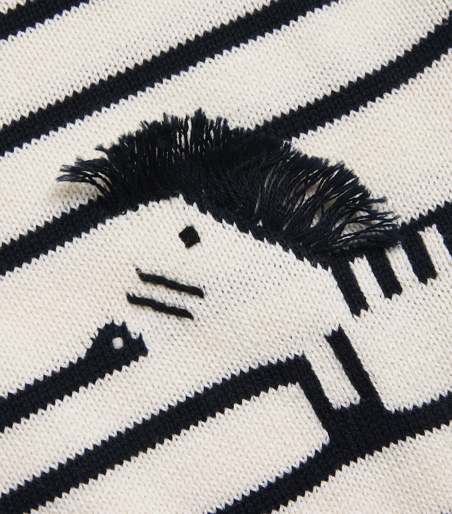 Organic Cotton Stripe Sweater (2-6 Years) 1049 MILK/BLUE Image 3
