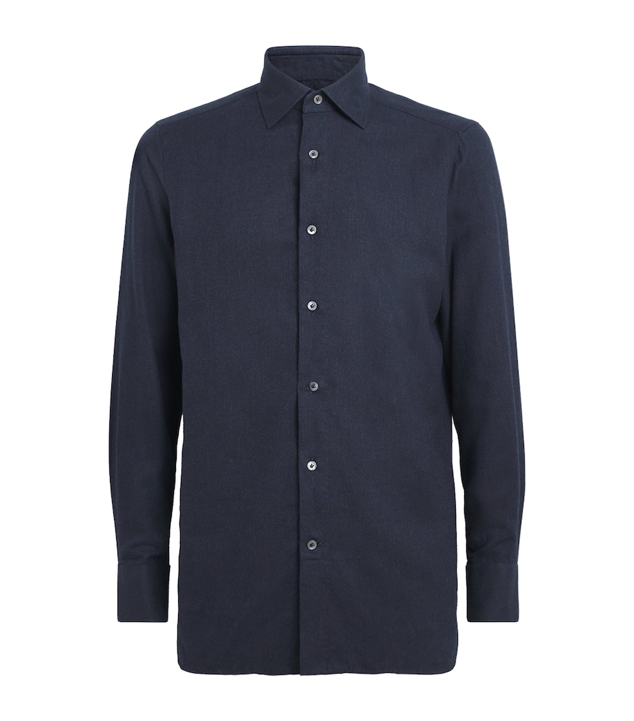 100HANDS Mens Cotton Oxford Shirt Midnight Image 1