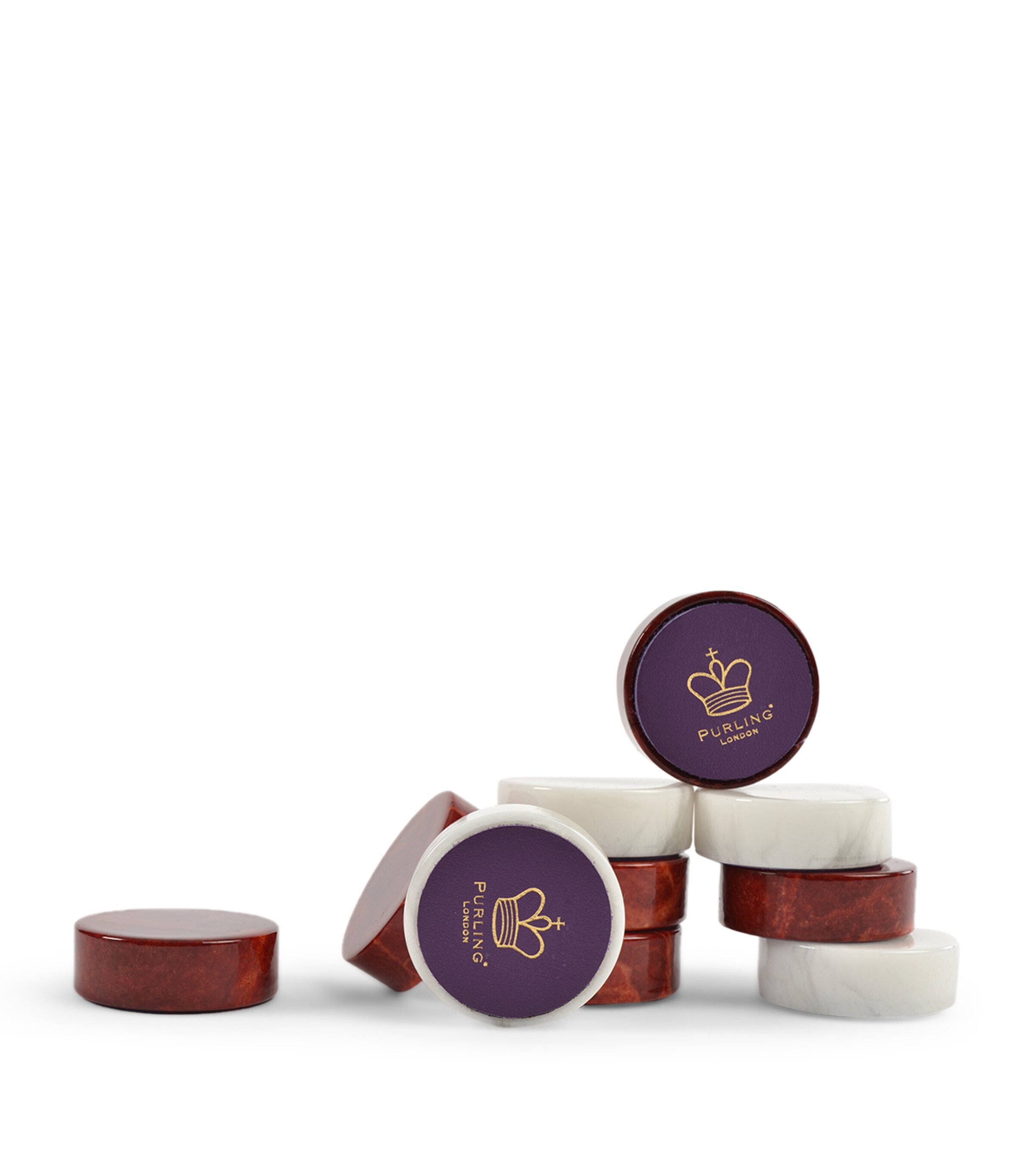 Purling Alabaster Stone Checkers | Luxury Games | Chess Sets | Designers | Purling