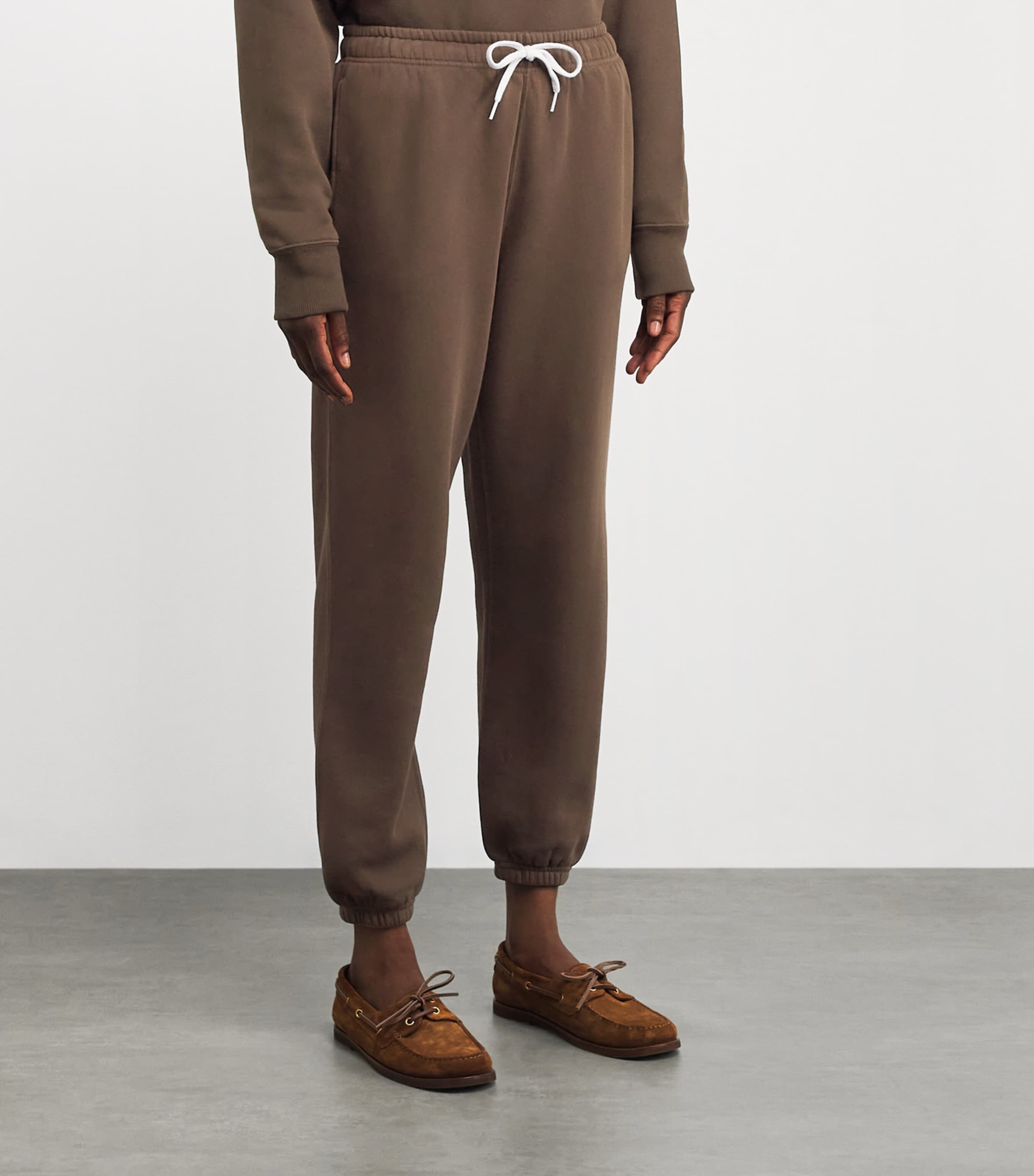 Cotton-Blend Cuffed Sweatpants YORK BROWN Image 3