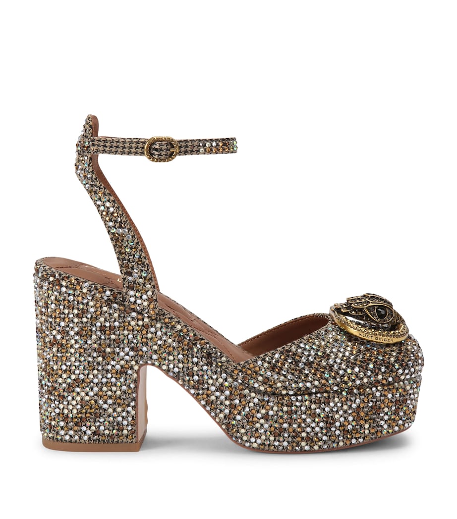Kurt Geiger London Embellished Chelsea Platform Pumps Beige Image 1