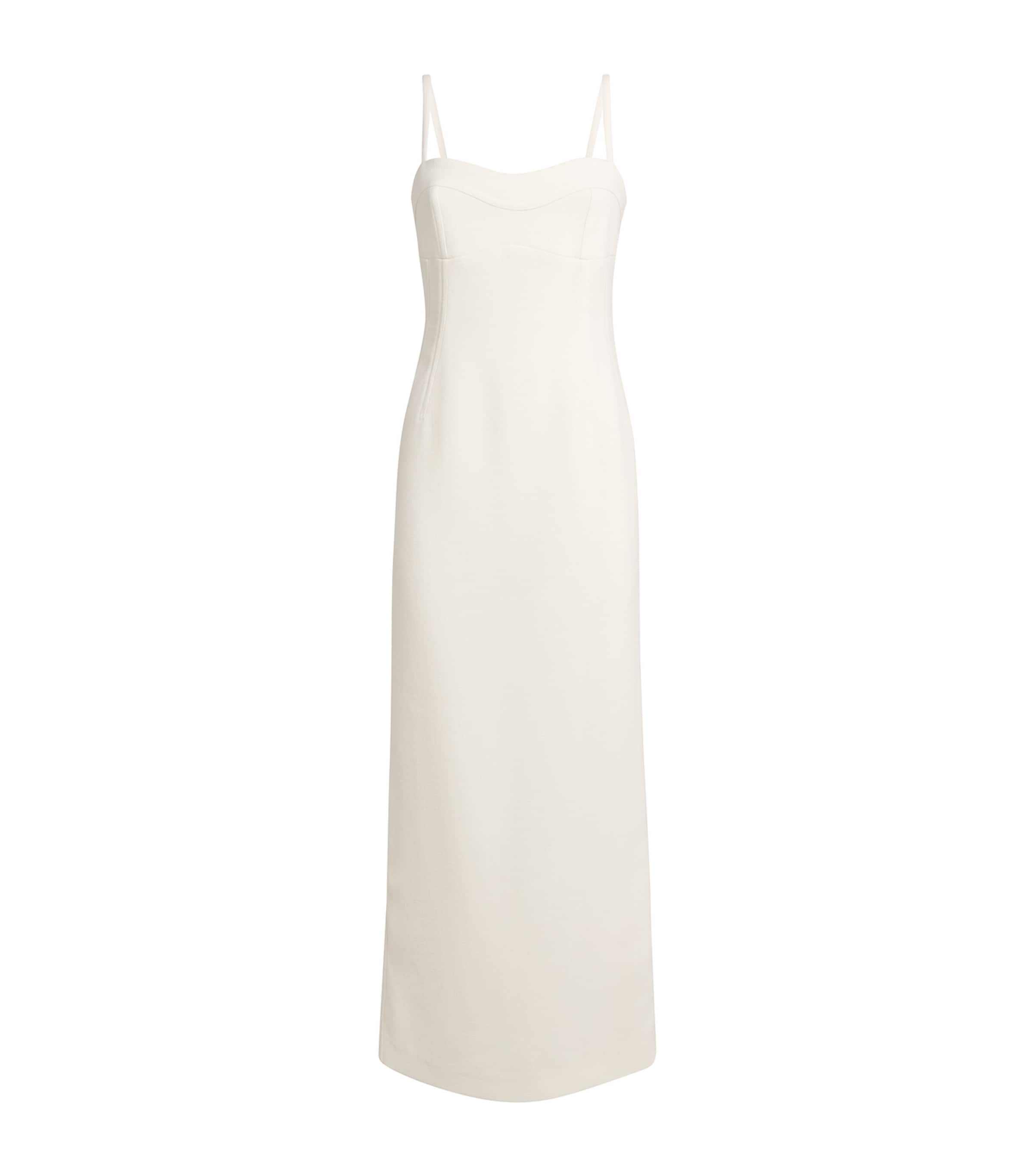Blazé Milano Virgin Wool Resolute Midi Dress In White