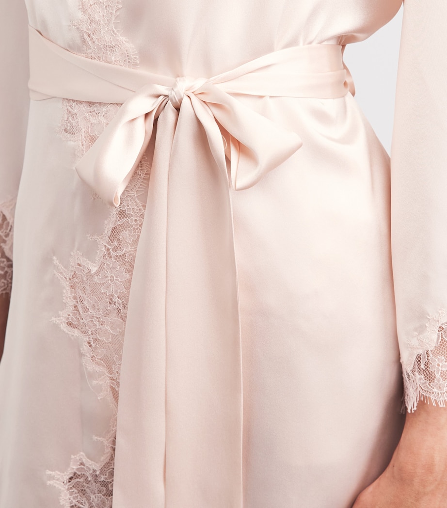 Gilda & Pearl Womens Silk In Dreams Short Robe Petale Image 3