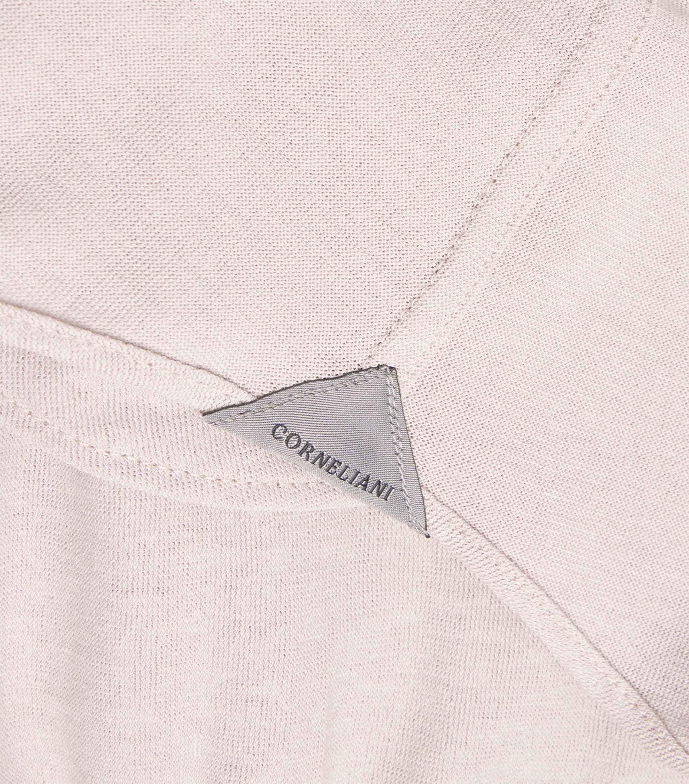 Corneliani Mens Cotton Jersey Shirt Natural / Beige Image 5