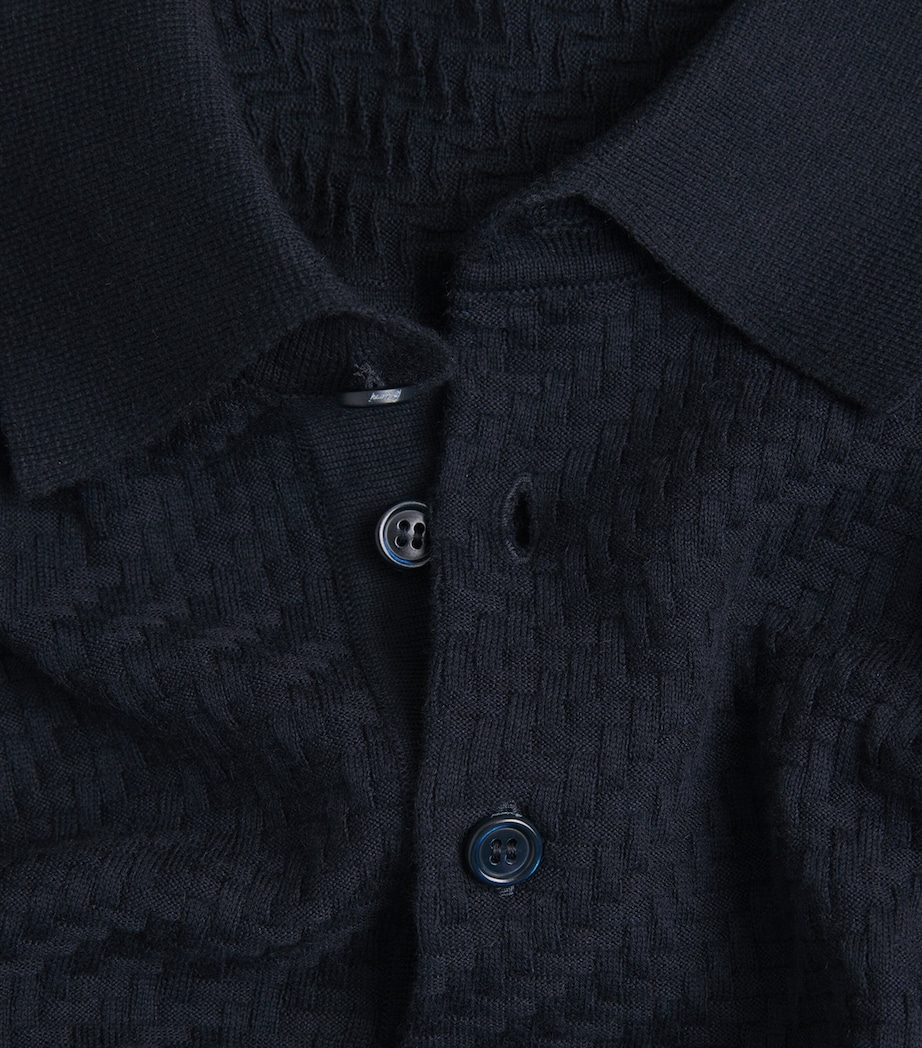 Brioni Mens Cotton-Silk-Cashmere Polo Shirt Image 6