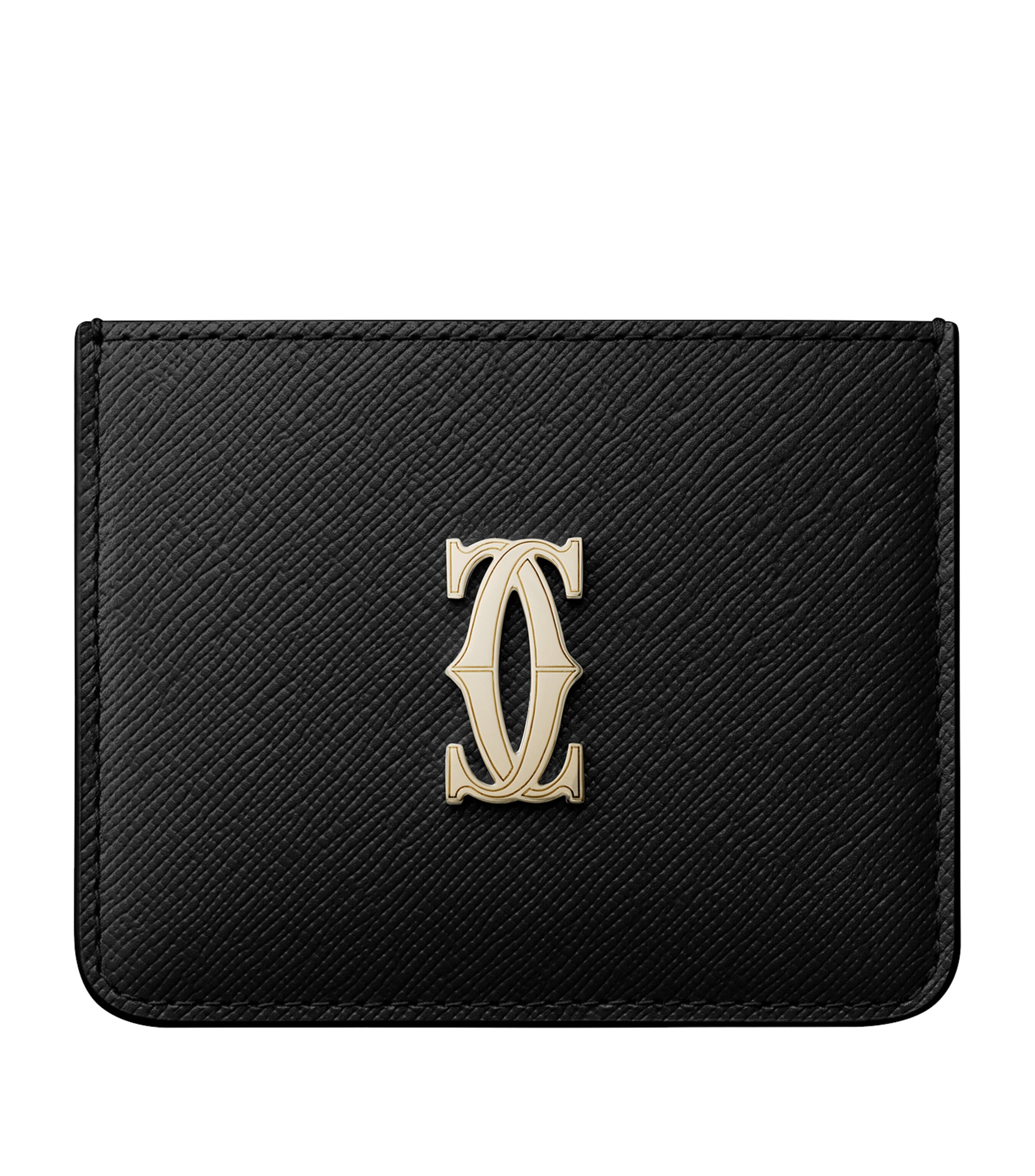 Leather C de Cartier Card Holder BLACK Image 1