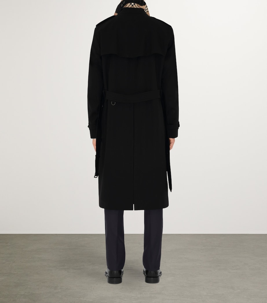 Long Kensington Heritage Trench Coat BLACK Image 3