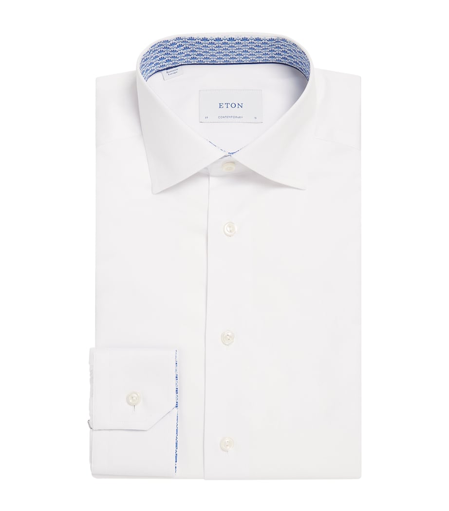 Cotton Twill Contemporary Fit Shirt 0WHITE Image 1