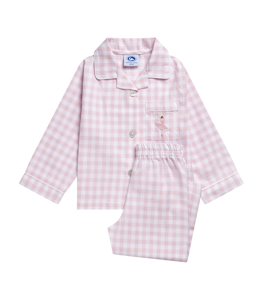 Cotton Check Margot Pyjama Set (6-11 Years) PALE PINK GINGHAM Image 1