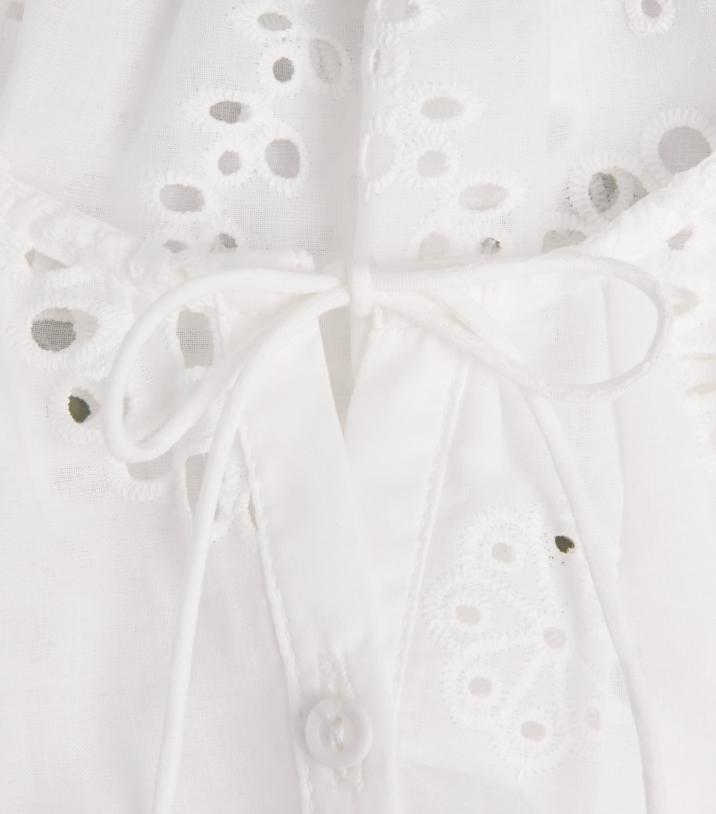 Cotton Broderie Anglaise Blouse WHITE Image 5