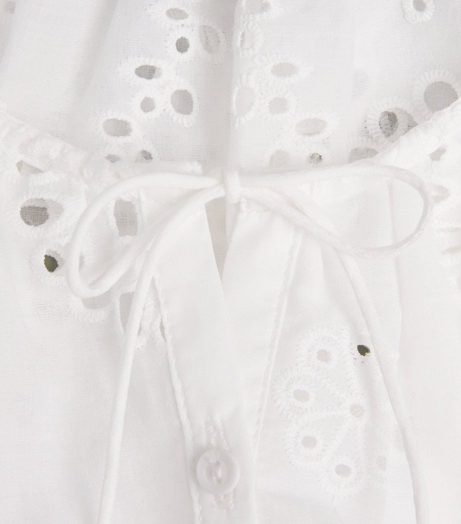 Cotton Broderie Anglaise Blouse WHITE Image 5