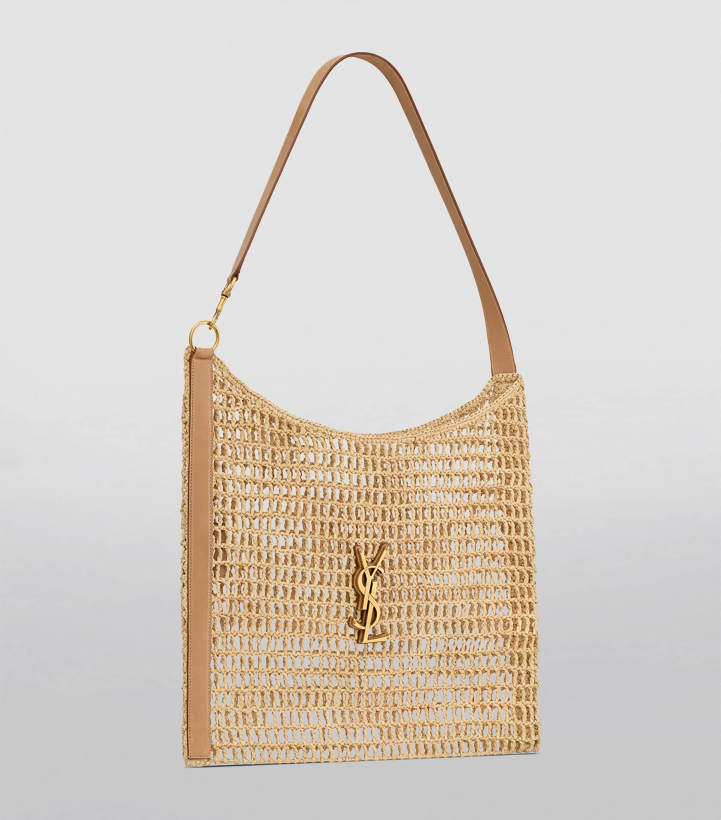 Saint Laurent Raffia Oxalis Crochet Shoulder Bag Image 3