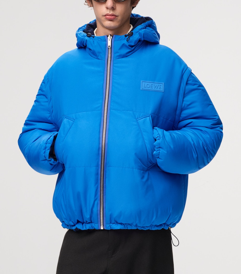 LOEWE Mens Reversible Padded Jacket Navy/blue Image 6