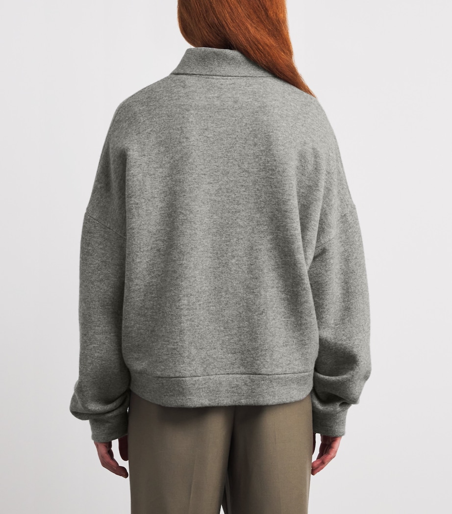 Corzas Cashmere-Cotton Sweatshirt GREY MELANGE Image 4