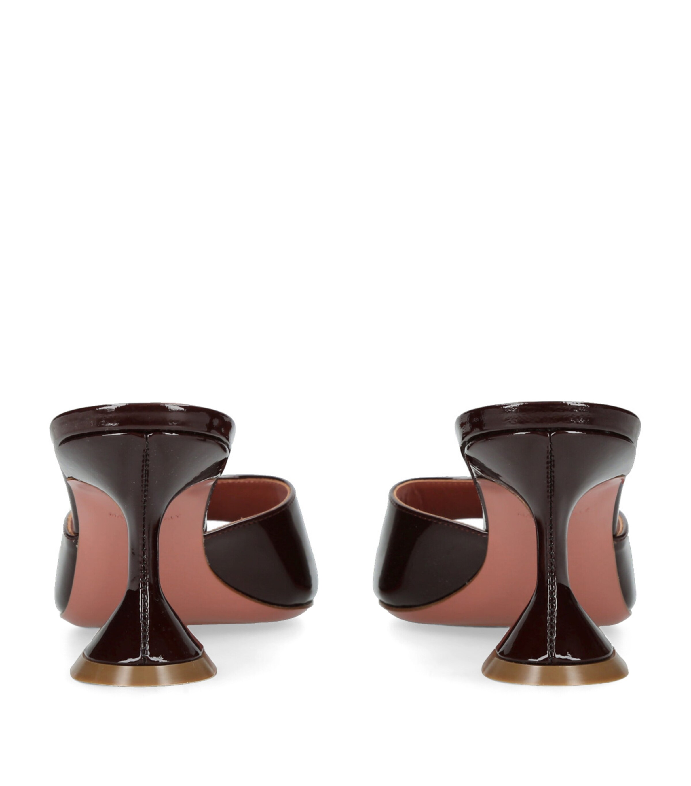 Amina Muaddi Patent Lupita Mules 70 | Harrods UK