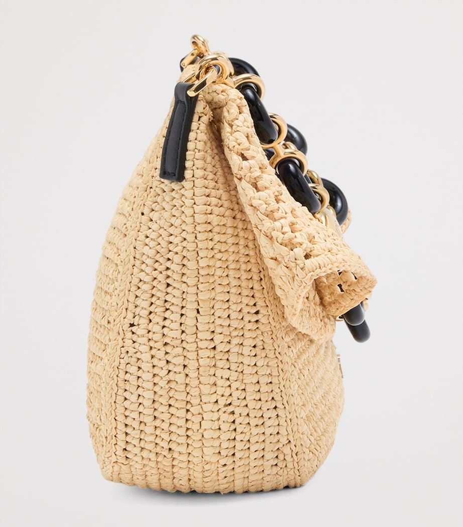x Paula's Ibiza Medium Raffia Ola Shoulder Bag NATURAL Image 4