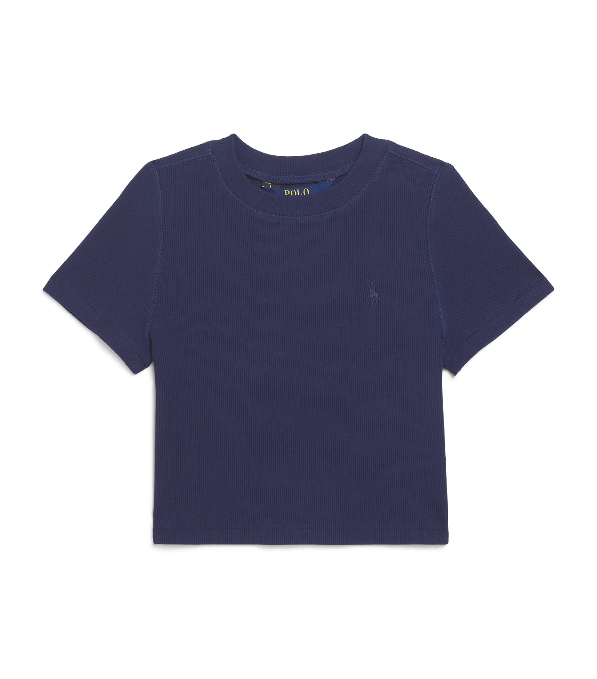 Ralph Lauren Kids Ribbed T-Shirt (7-14 Years) Navy Image 1