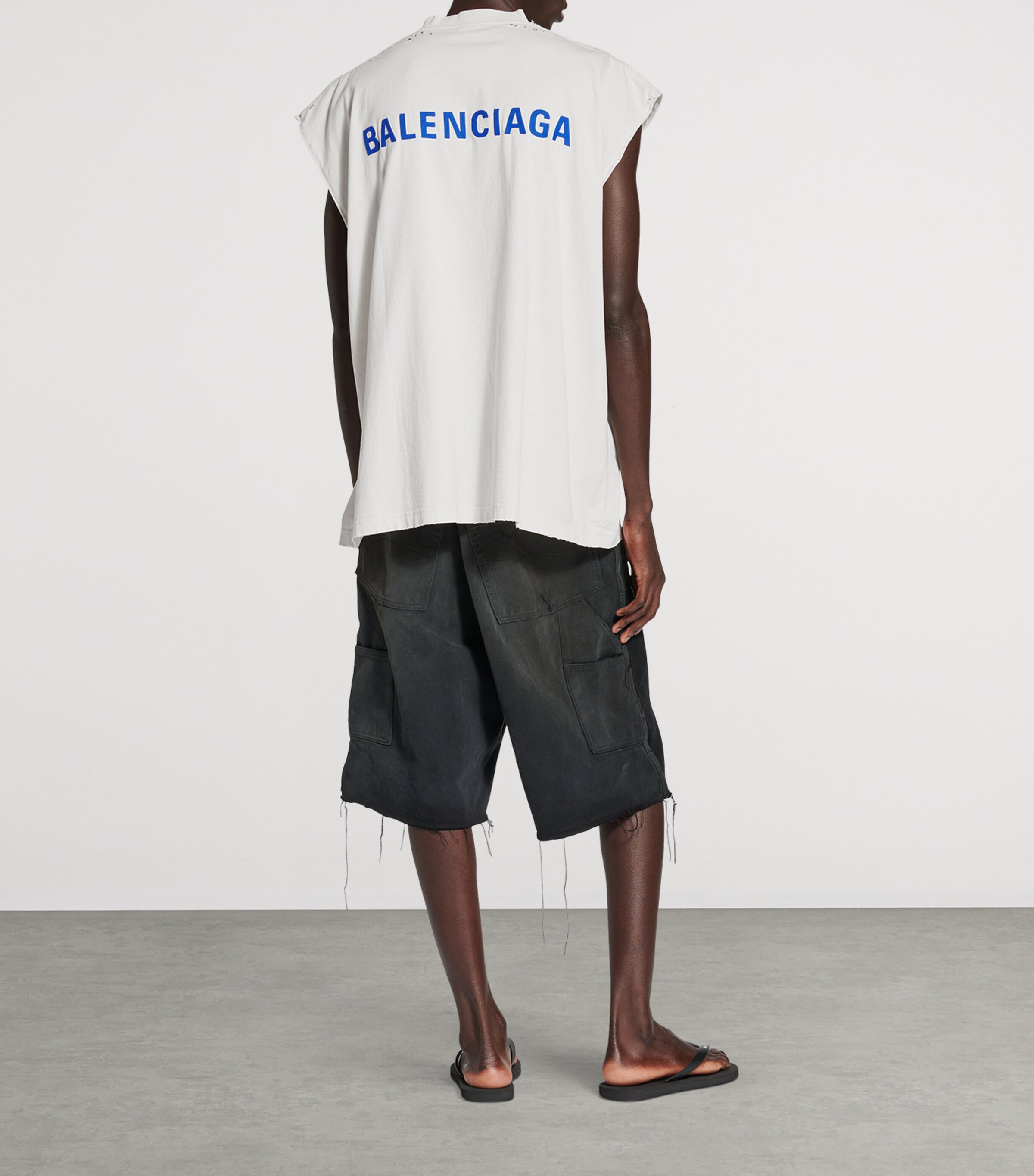 Balenciaga Gold Sleeveless T-Shirt | Harrods US