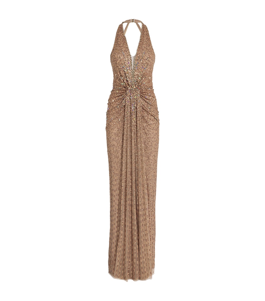Embellished Gathered Lena Gown BISCOTTI 2087 Image 1