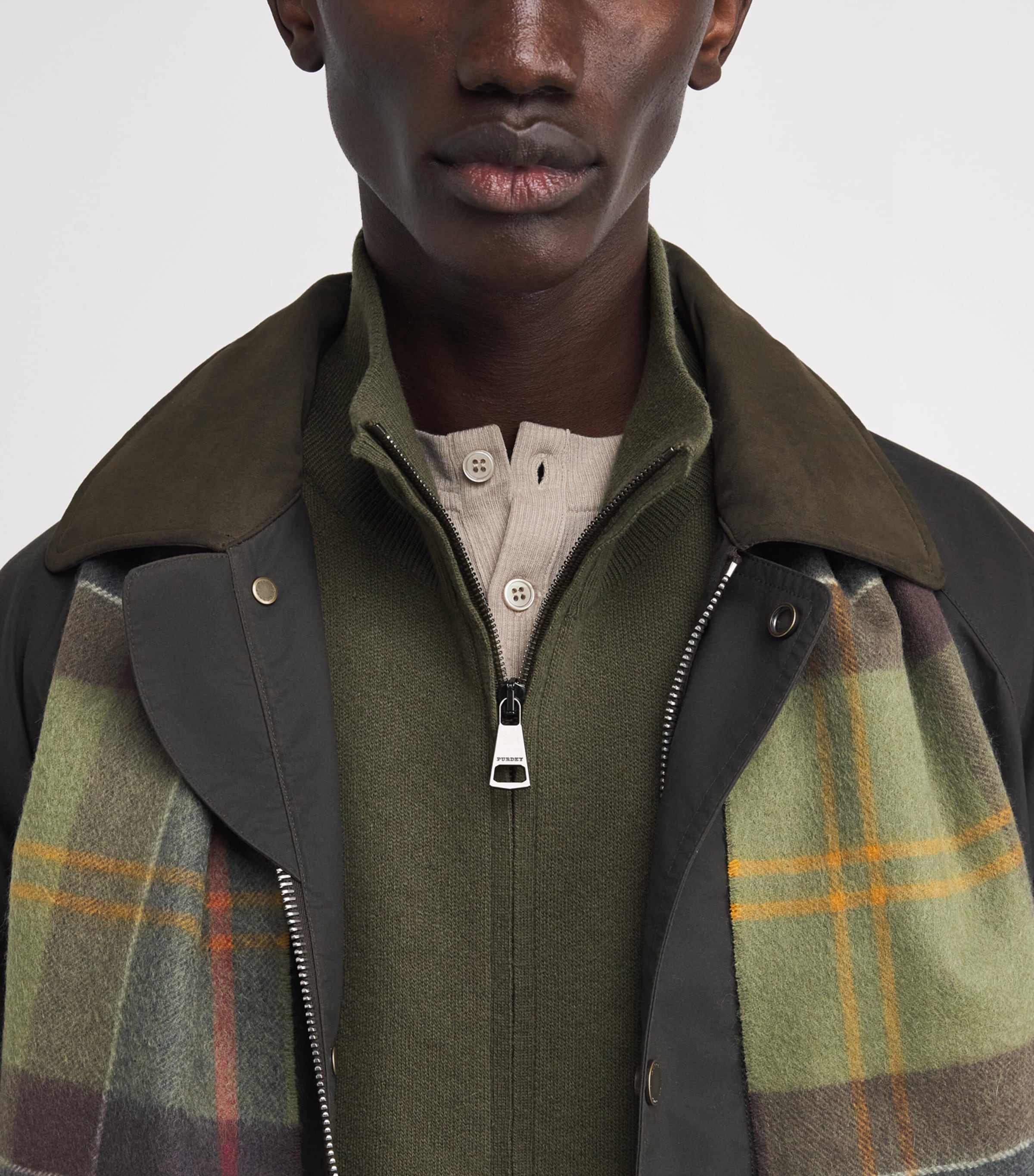 Wool Technical Zip Cardigan LODEN Image 6