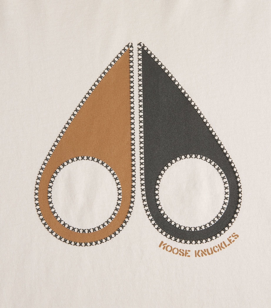 Moose Knuckles Mens Pima Cotton Tandem T-Shirt Alabaster Image 6