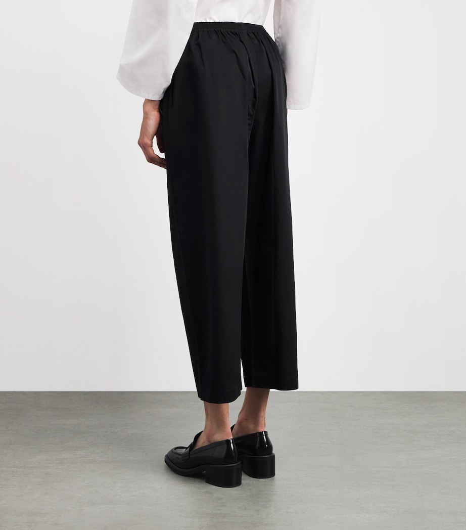 Eskandar Womens Cropped Japanese Trousers Black Image 5