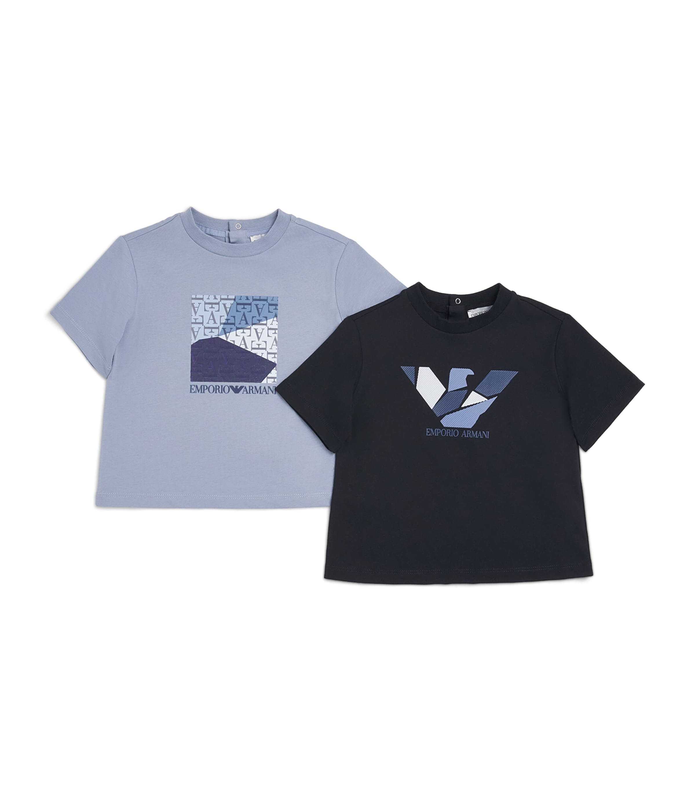 Emporio Armani Kids Pack of 2 Cotton Logo T-Shirts (6-36 Months) Image 1