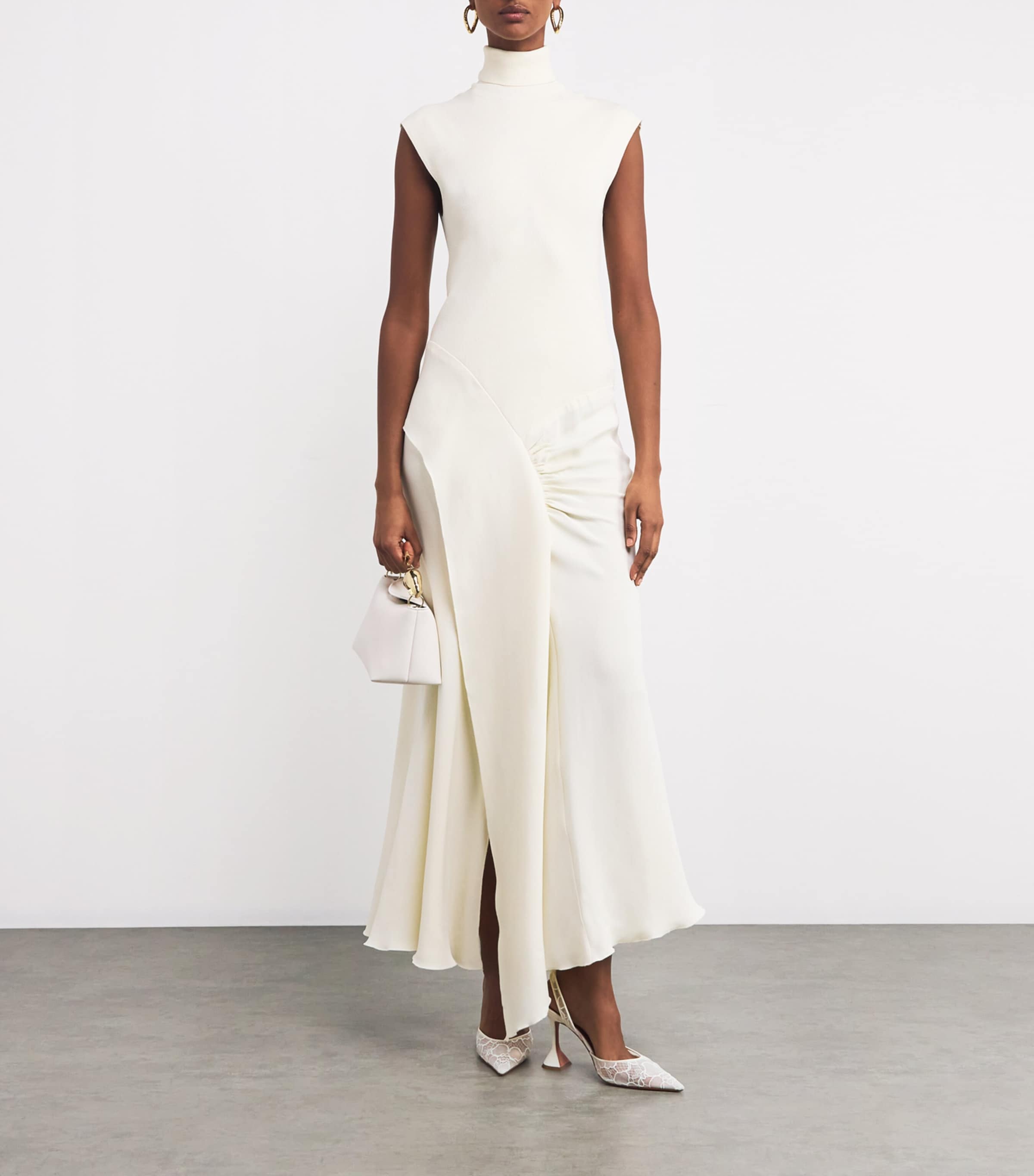 Lace Holli Slingback Heels 95 WHITE Image 5